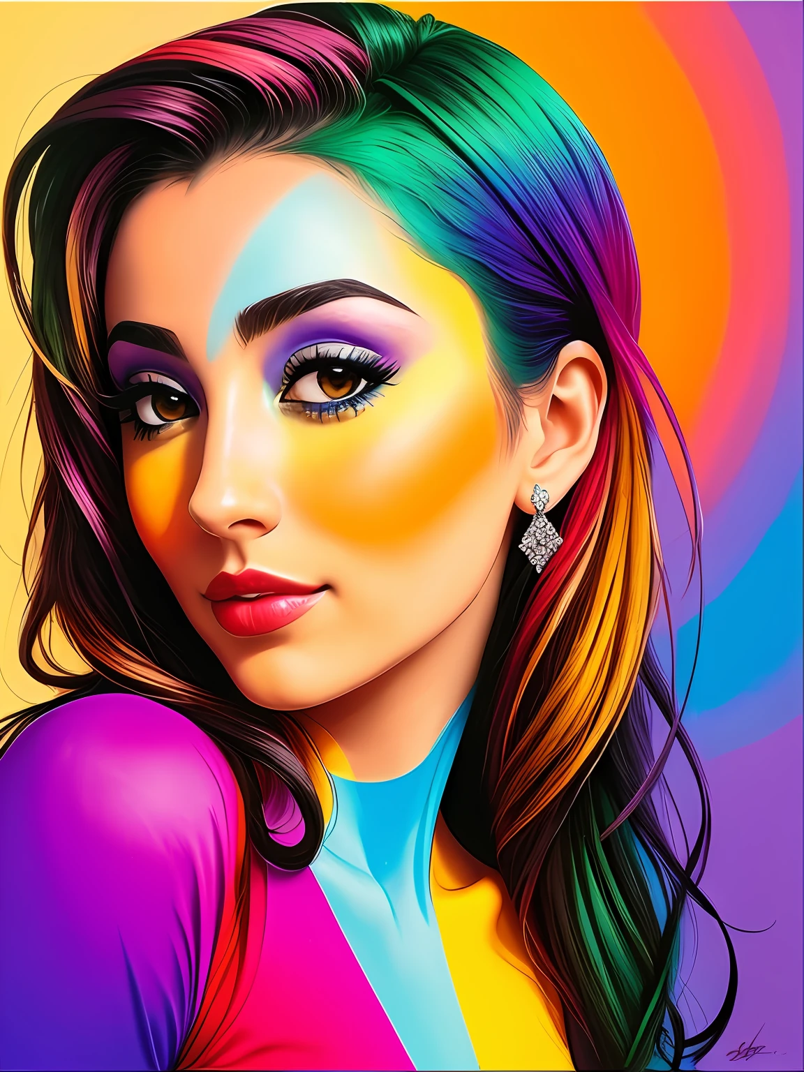 "Imagine uma obra de arte retratando um suculento,Cacho de uva colorido, Bright as a rainbow. UVA is the central point of the composition, com suas formas e contornos suaves, convidando os espectadores a apreciarem sua beleza,acolchoamento eduardo kobra. The color palette is vibrant and lush, with rich, vivid tones that blend harmoniously on the surface of The Grape Cluster . Vermelhos intensos, laranjas brilhantes, amarelos dourados, verdes exuberantes, azuis profundos e roxos encantadores criam uma sinfonia de cores que envolvem a fruta. Small details of light and shadow add depth and realism to the image, Making the bunch of Grape look almost palpable. Through this artistic representation,, UVA becomes a symbol of vitality, frescor e alegria, cativando os espectadores e convidando-os a saborear sua beleza colorida." , Eduardo Kobra