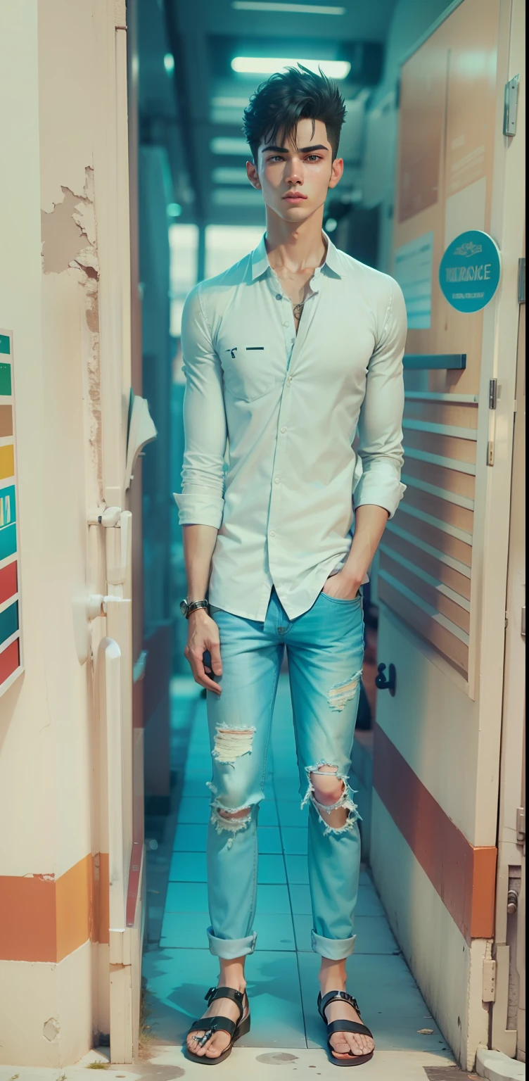 Change the background 3d handsome boy clear picture