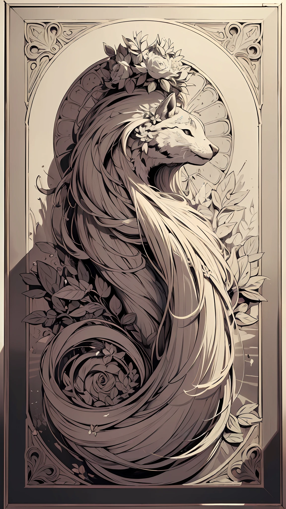 (Masterpiece, Best Quality, Highres:1.4), Detailed, Intricate Details, 4K,
color splashes, line art, art, fibonacci,