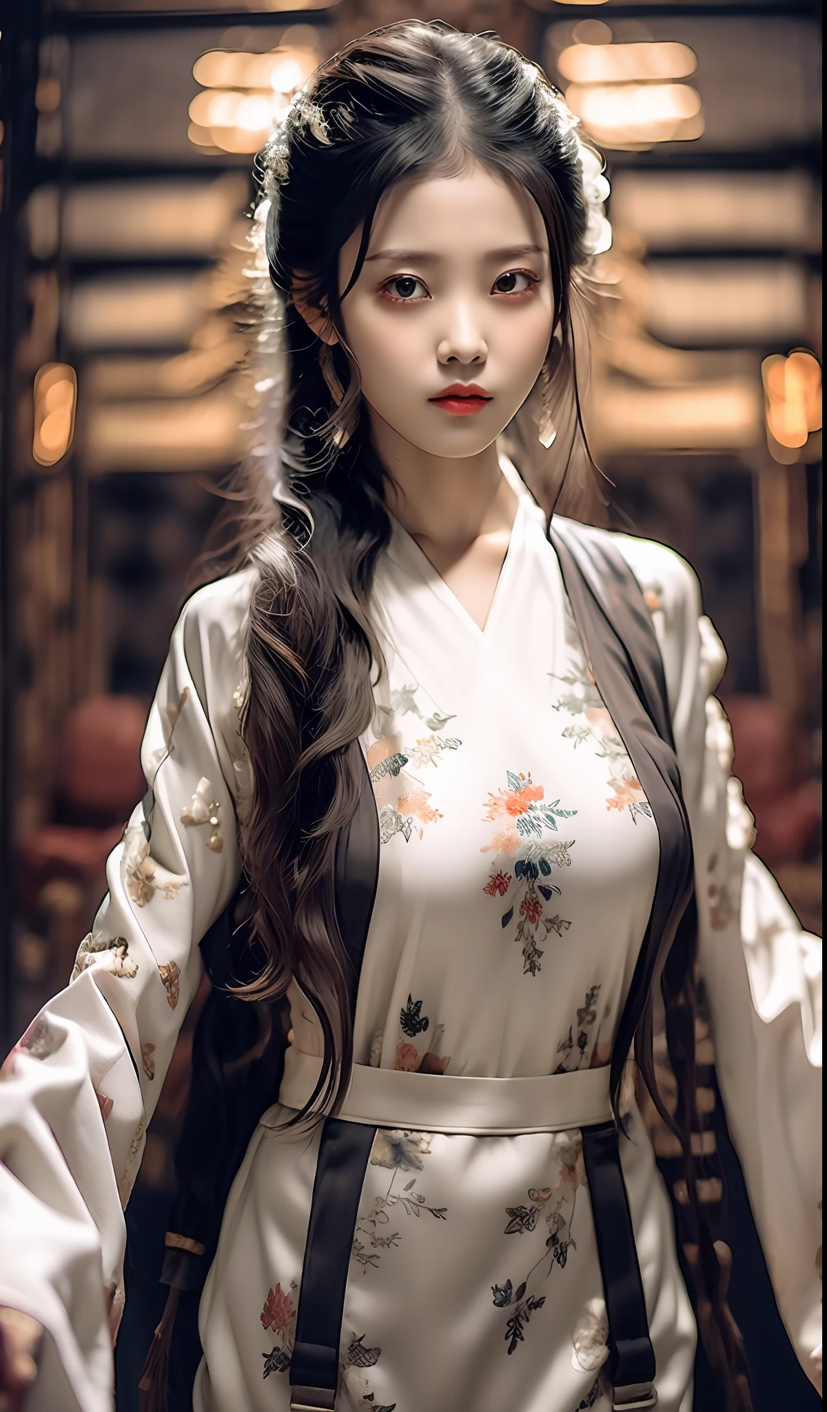 best quality, masterpiece, highres, wuxia 1girl, china dress, super Beautiful face, super beautiful eye, super beautiful hair