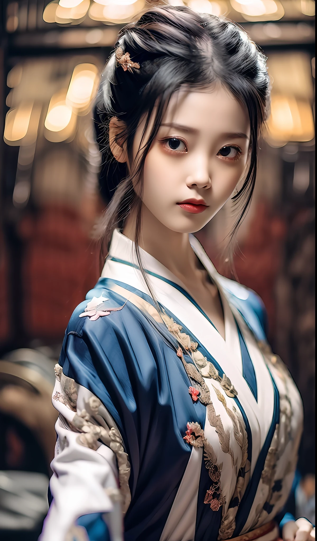 best quality, masterpiece, highres, wuxia 1girl, china dress, super Beautiful face, super beautiful eye, super beautiful hair