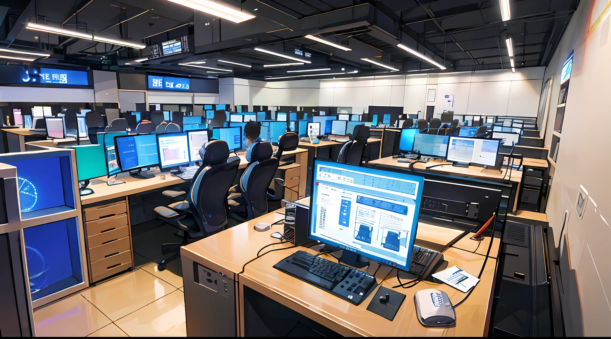 Computer Room、call center、operator