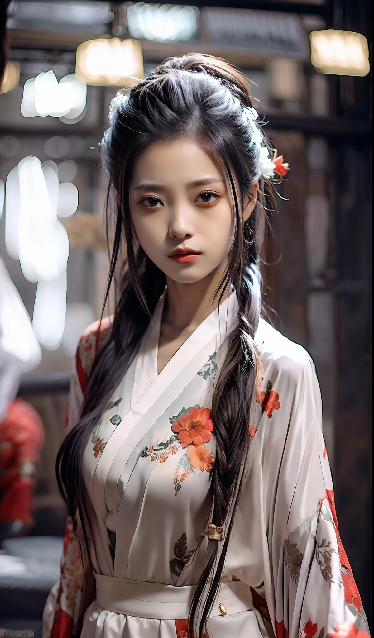 best quality, masterpiece, highres, wuxia 1girl, china dress, super Beautiful face, super beautiful eye, super beautiful hair