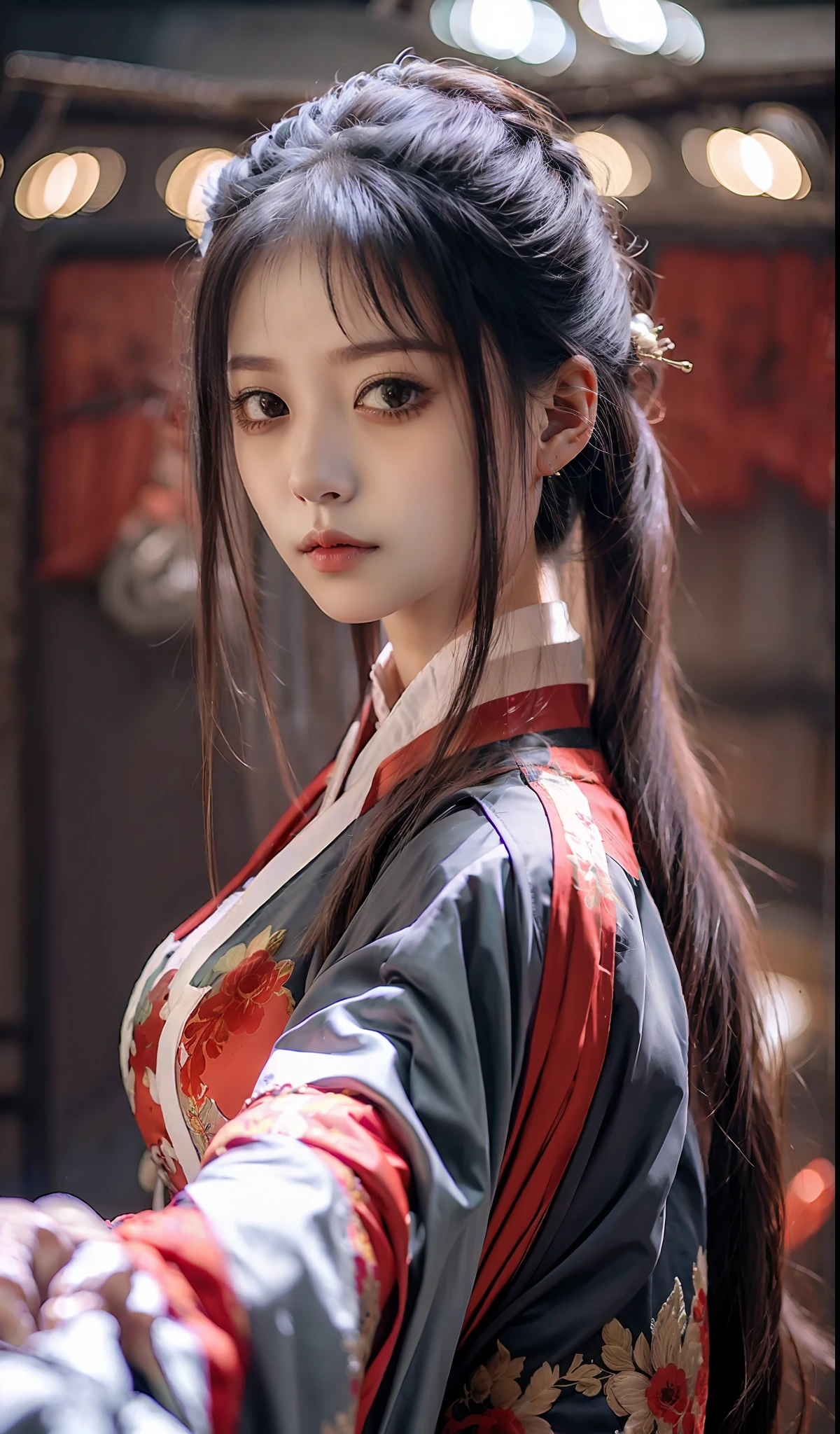 best quality, masterpiece, highres, wuxia 1girl, china dress, super Beautiful face, super beautiful eye, super beautiful hair