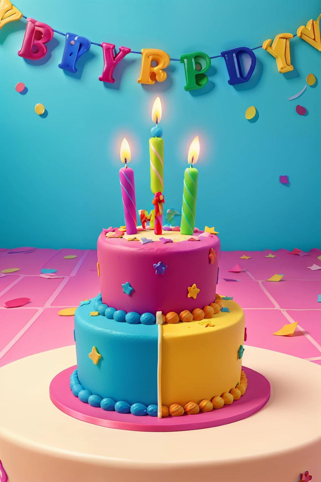 The birthday cake,Colorful colorful,The surrounding area is a gift,HD quality,4K