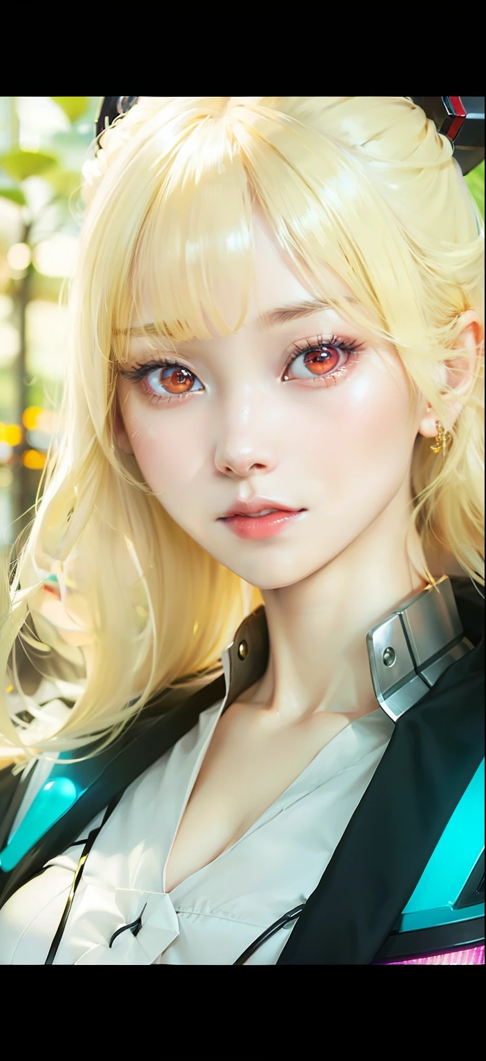 Try Prompts Copy Top quality, 8k, 32k, Masterpiece, close up of a woman in black and red clothes, future anime girl, inspired by Li Shida, cyberpunk anime girl woman, cyberpunk anime girl, female anime character, anime style character, modern cyberpunk anime, cyberpunk anime art, action anime girl woman, detailed anime character art, epic anime style, realistic anime art style, female anime heroine portrait, professional makeup, very big breasted woman, (seductive pose), Sexy, beautiful white face shining, beautiful face, pink cheeks, beautiful lips, porcelain skin, detail intricate, super detailed, super high, highest detailed, high detailed, delicate, incredible detailed, fine detailed, cinematic lighting, top quality, masterpiece, smooth and beautiful, CG , unity, 8k wallpaper, Stunning, fine detail, unity CG wallpaper 8k ultra detailed, large file size, ultra detailed, high resolution, incredible detail, stunning detail, depth of field, oil painting effect in Rembrandt art style, concept portrait art in Stanley Artgerm Lau style, WLOP, trending on Artstation, epic, trend in society, detailed digital painting, very high quality model, yellow hair, long hair, yellow eyes, gray clothes, jungle background.