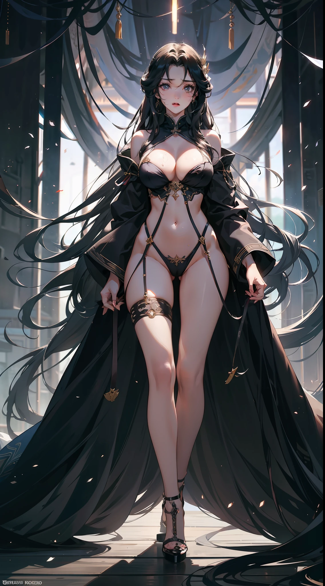1female，36 years old，Huge breasts， 独奏， king arthur， Pornographic exposure，Exposure of bikinis，coniferous forest，  She has long flowing hair， Bare genitalia， standing on your feet，Bigchest，Wet straight hair，Sweat profusely，drenched all over the body， From the front side， hair straight， mostly cloudy sky，（（（tmasterpiece），（Very detailed CG unity 8K wallpaper），best qualtiy，cinmatic lighting，detailed back ground，beatiful detailed eyes，Bright pupils，（Very fine and beautiful），（Beautiful and detailed eye description），ultra - detailed，tmasterpiece，）），facing at camera，A high resolution，ultra - detailed），beautifullegs，Very long hair，legs are open，Emotive expressions，Open-mouthed，Chest sagging，nakeness， Bulge，Expose the genitals，revealing breasts，Camel toes，with no underpants，extremely large bosom，Extremely colorful，Most detailed，fully body photo，The face is well lit