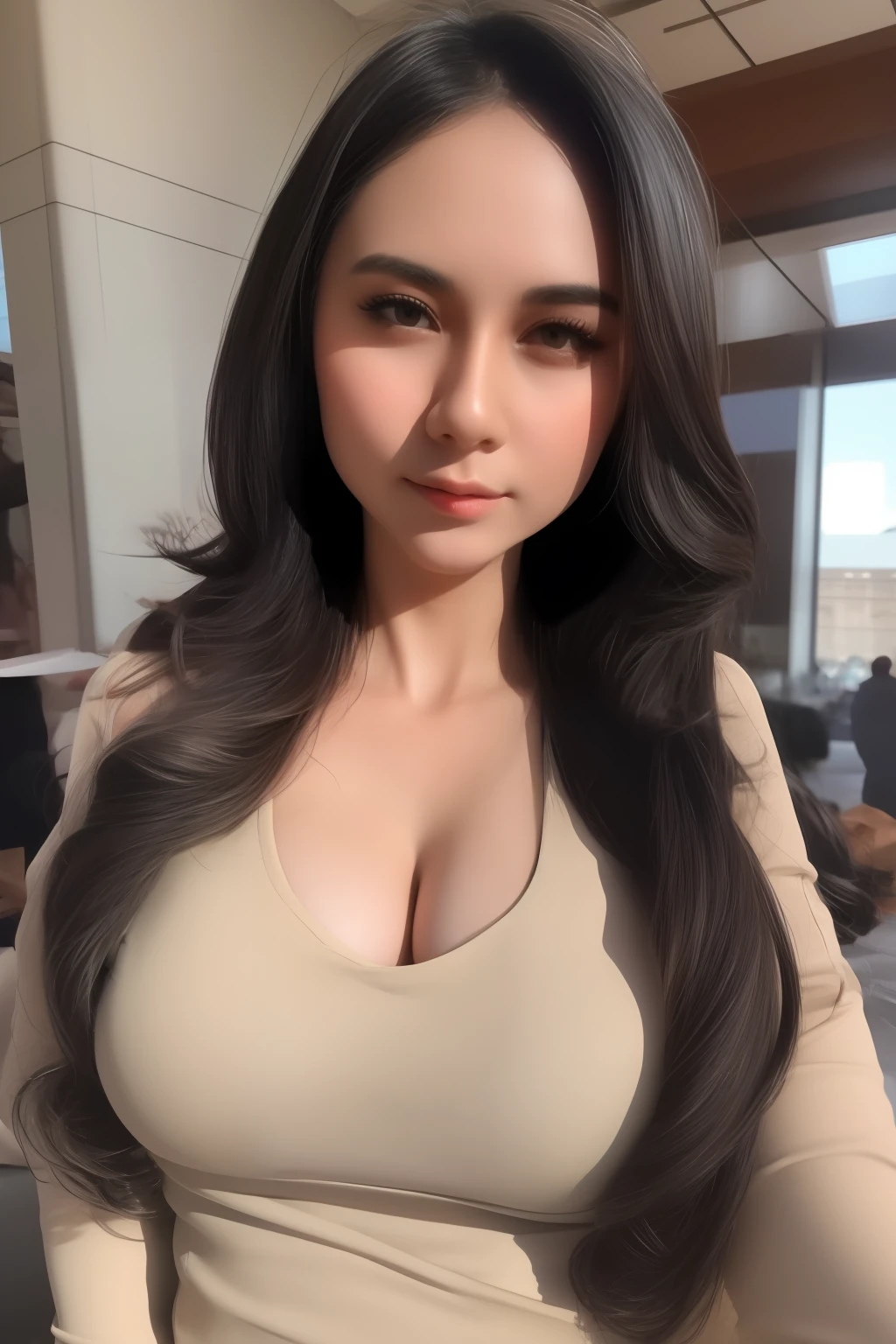 (8k), (photorealistic:1.4),best quality, ultra high res, highly detailed eyes, 1girl, in library, sexy pose, cleavage cutout, fine cloth