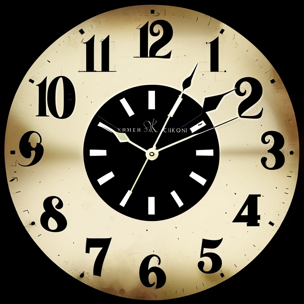 clockface，cartoony，succinct，the number