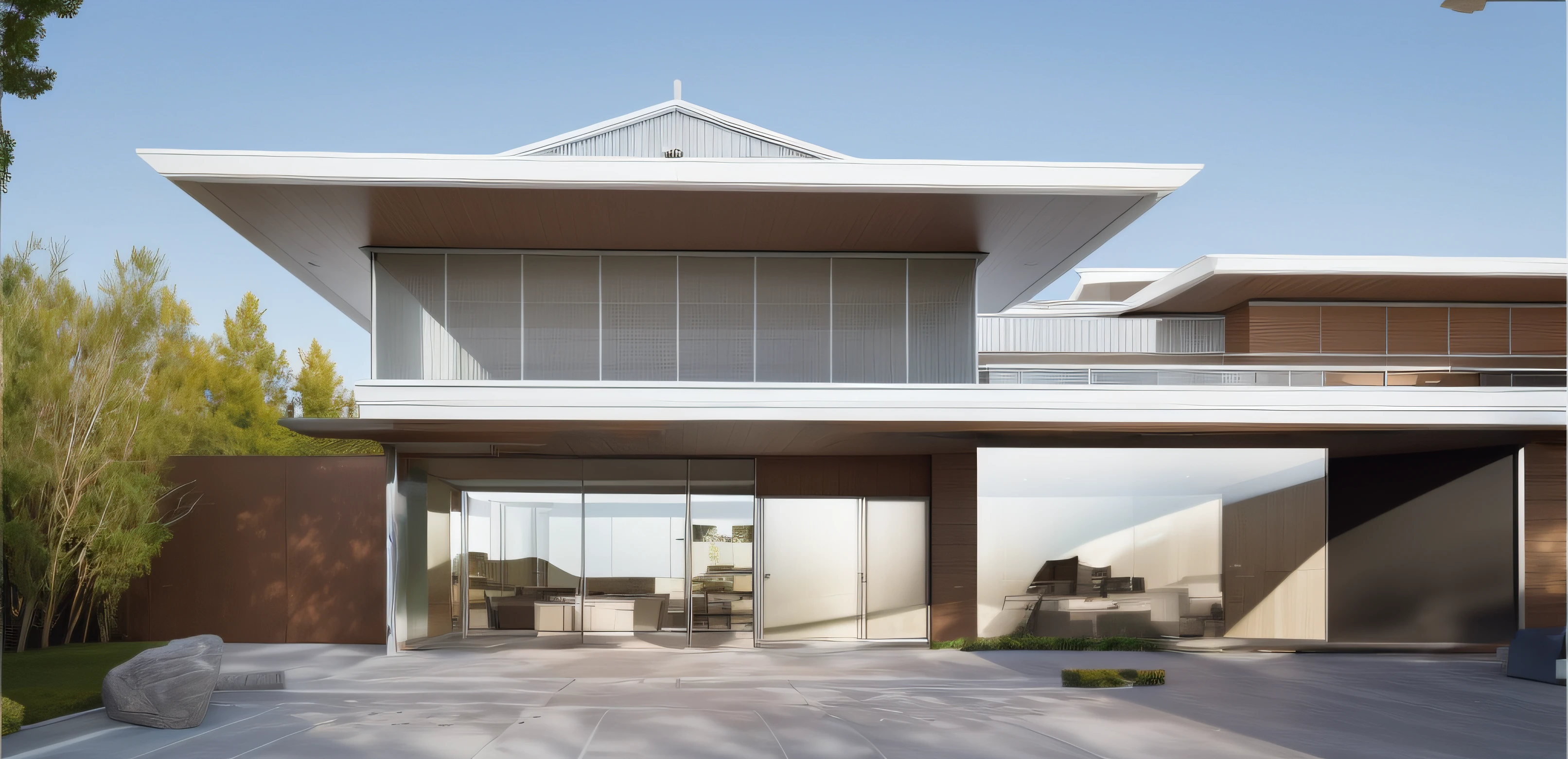 Accurate proportions and scales,Realistic light and shadow effects,Precise expression of details,Clean divided glass curtain wall,Clear composition and perspective
