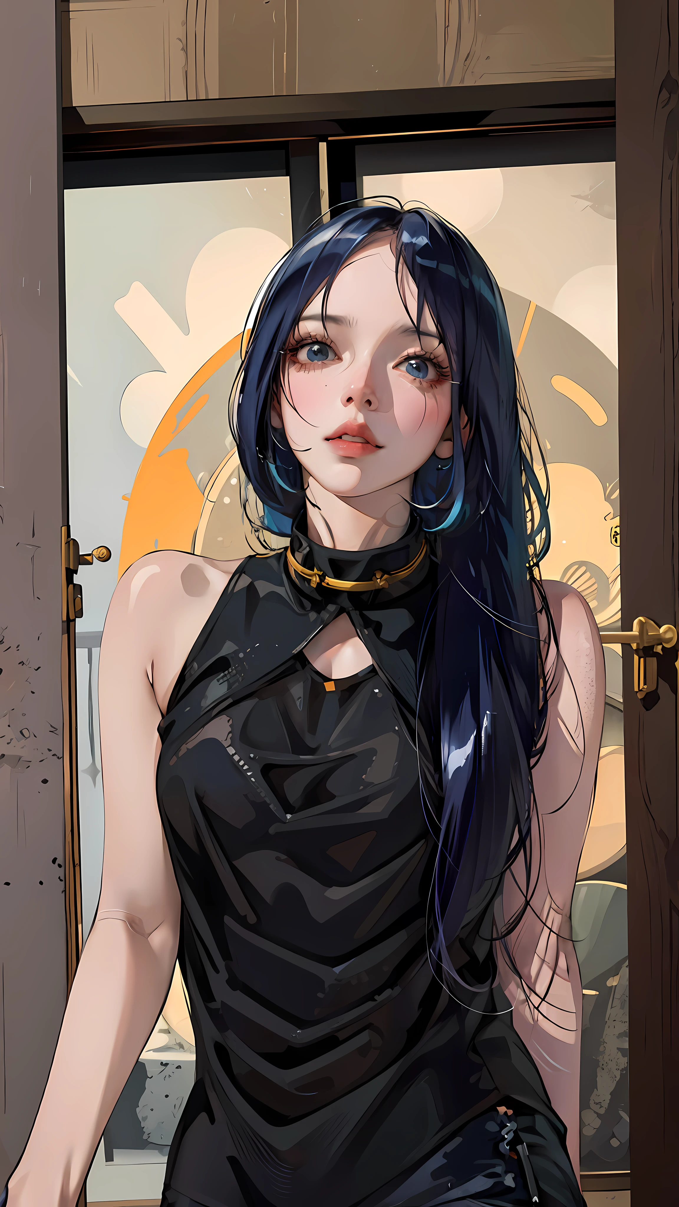 Realistic anime 3 D style, Anime style. 8K, anime realism style, realistic anime artstyle, Photorealistic anime,style of anime4 K, Guviz-style artwork, Casual pose,((tmasterpiece,best qualtiy)),illustratio,Ultra-detailed 8K,Photorealsitic,Clear focus,A highly detailed,Professional lighting,Colorful detailed,Rainbow color BREAK factory super long shot,with light glowing,Complicated details,Shitu-mecha,1girl stands in front of the audience,Bigchest。