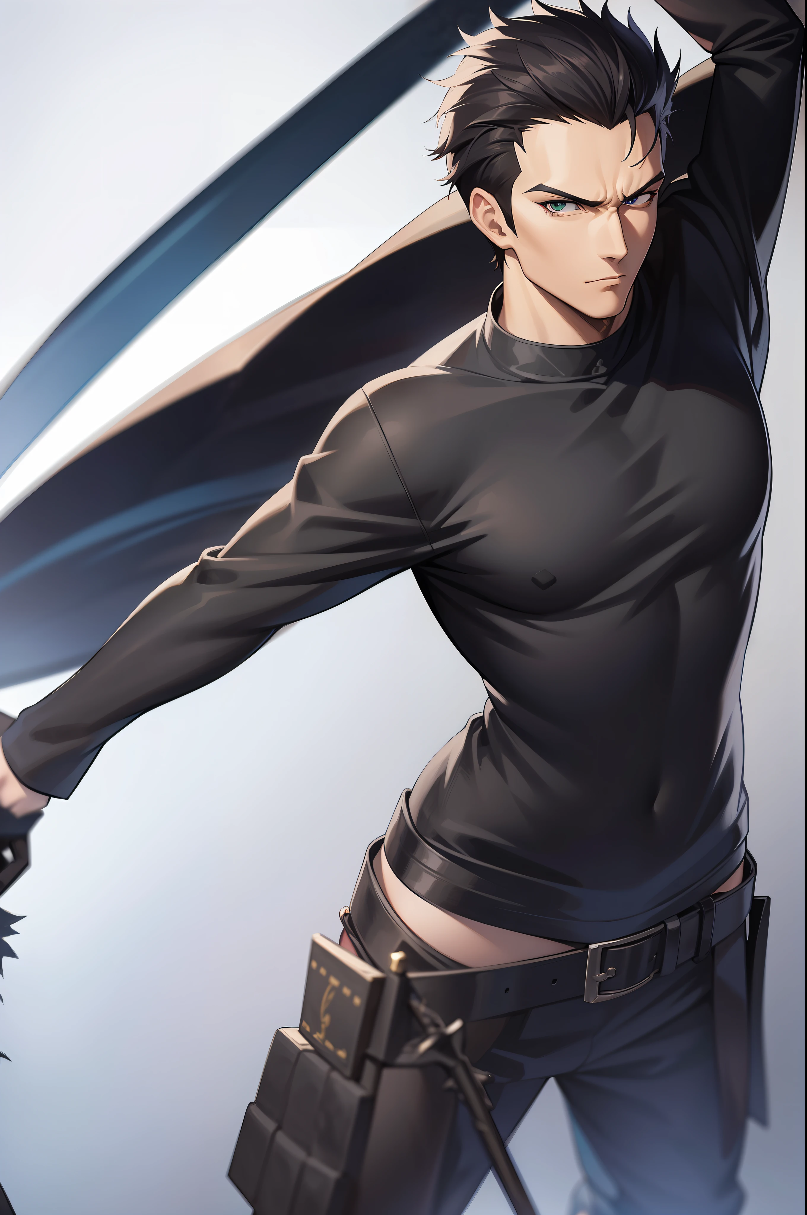 a close up of a person holding two swords in front of a demon, badass anime 8 k, roronoa zoro, handsome guy in demon slayer art, anime wallpaper 4 k, anime wallpaper 4k, 4 k manga wallpaper, anime art wallpaper 4 k, anime art wallpaper 4k, 4k anime wallpaper, anime epic artwork, anime style 4 k