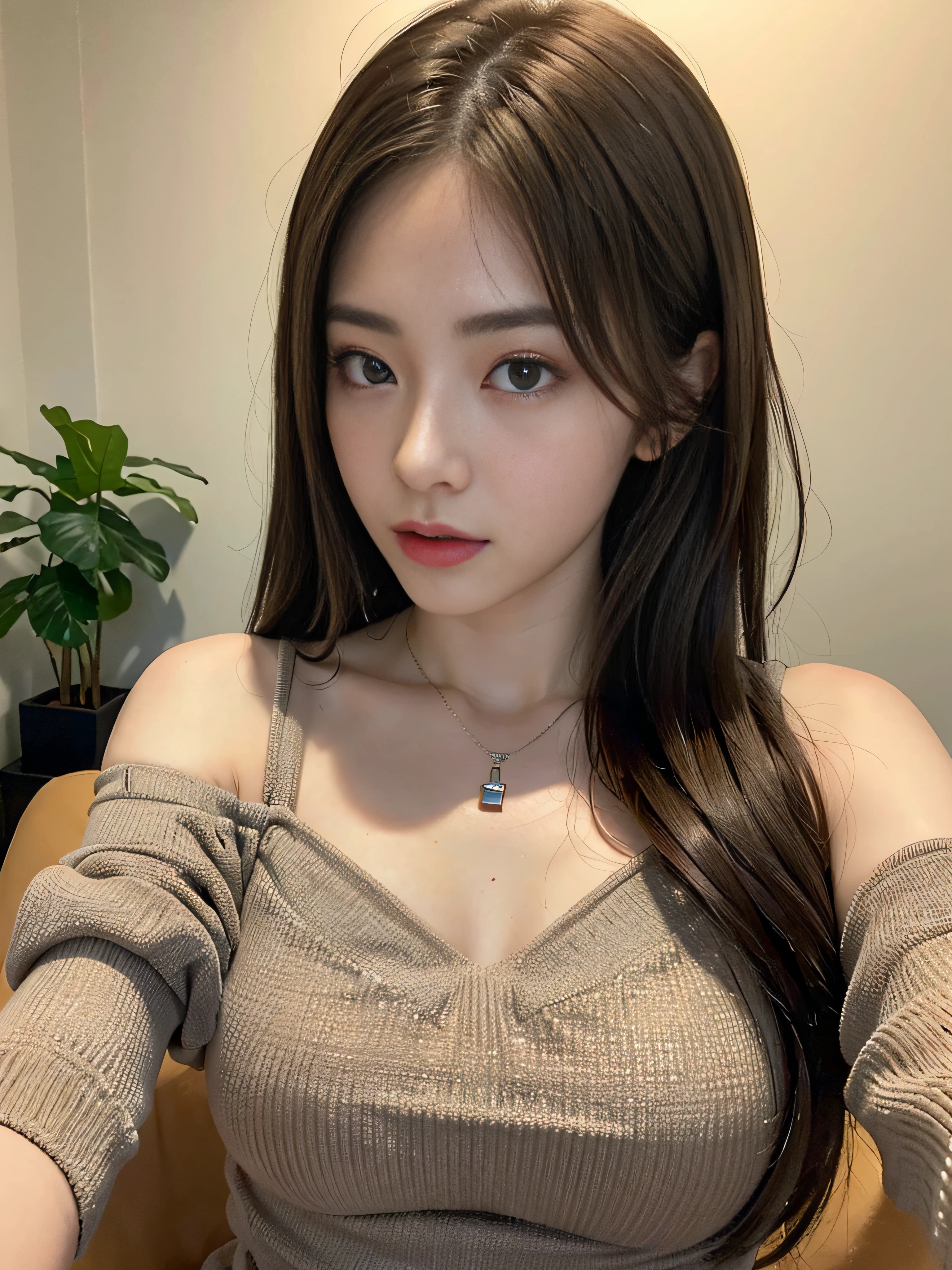 ((Realistic lighting、top-quality、8K、masterpiece:1.3))、Clear focus:1.2、NSFW:1.6,nudde:1.5、1girl in、perfectbodybeauty:1.4、Slim abs:1.1、dark-brown eyes、((dark brown hair、middlebreasts:1.2))、(Acceleration:1.4)、Slender face、Looking at the camera、(24 year old:1.3)、hyperdetailed face、A detailed eye、二重まぶた、a necklace、eye line、Lying on your side、Open your legs、Southland、tropical、Mare、