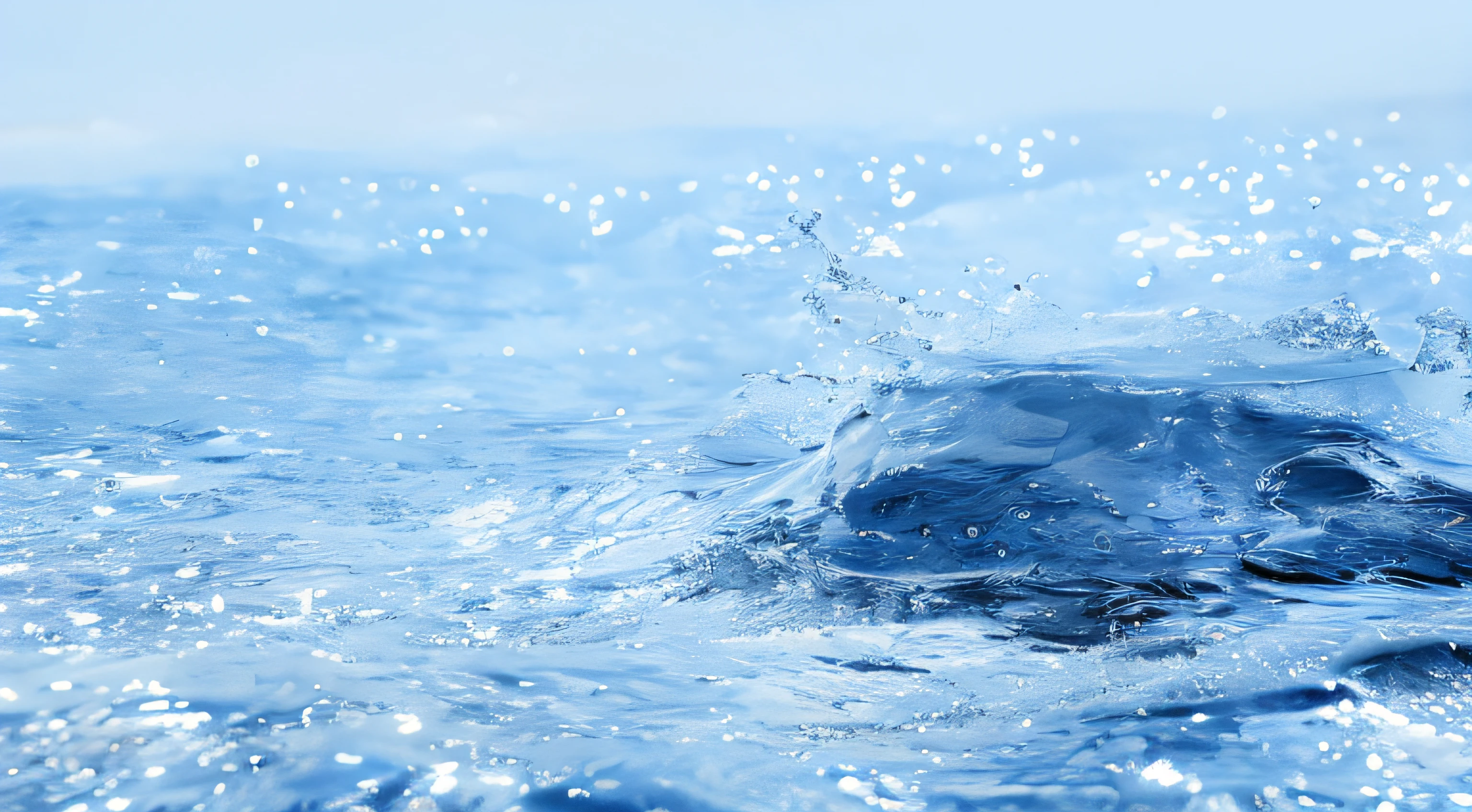 There is a large stone in the water,Make a splash, water background, water in background, water splash, wave of water particles, drops of clean water, there is water splash, water splash, Water splashes, detailedwater, simulation of water splashes, realistic water sharp focus, Splashing water, water particulate, water torrent background, water