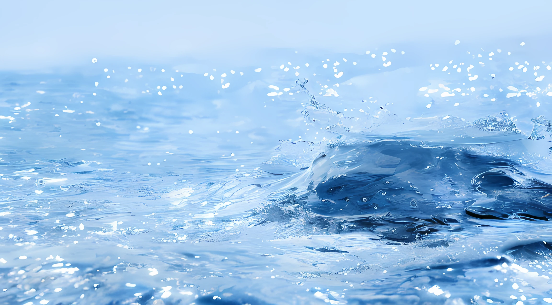 There is a large stone in the water,Make a splash, water background, water in background, water splash, wave of water particles, drops of clean water, there is water splash, water splash, Water splashes, detailedwater, simulation of water splashes, realistic water sharp focus, Splashing water, water particulate, water torrent background, water