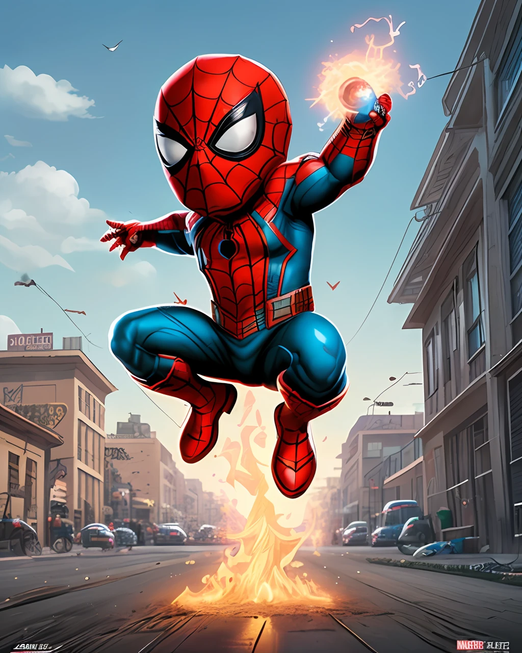 (CBZBB:1.25), Spider-man Marvel hero,super detalhes intrincados, Centrado, arte perfeita