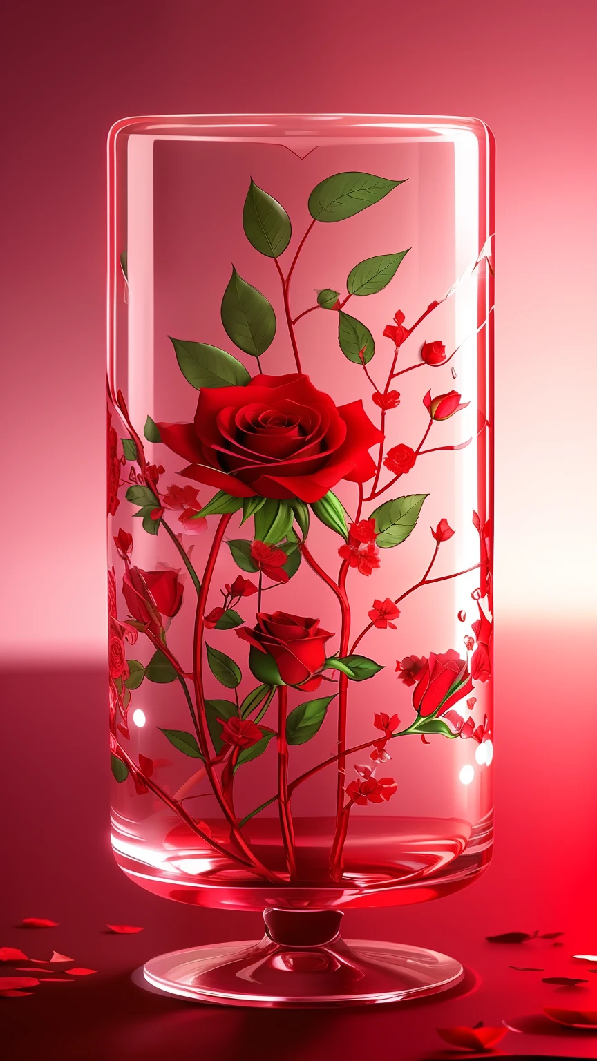 There is a glass vase,There is a red rose inside, beautiful iphone wallpaper, hd phone wallpaper, phone wallpaper hd, Wallpaper phone, Amazing wallpapers, Beautiful wallpaper, translucent roses ornate, wallpaper mobile, beautiful flowers and crystals, Red neon rose, Red rose, beautiful glass work, glass flowers, beautiful hd, Beautiful design, Magical flowers, Wallpaper phone, rosses