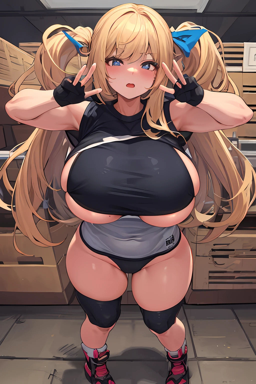 gym storeroom,1girll,tmasterpiece,The best quality,The is very detailed,huge tit
