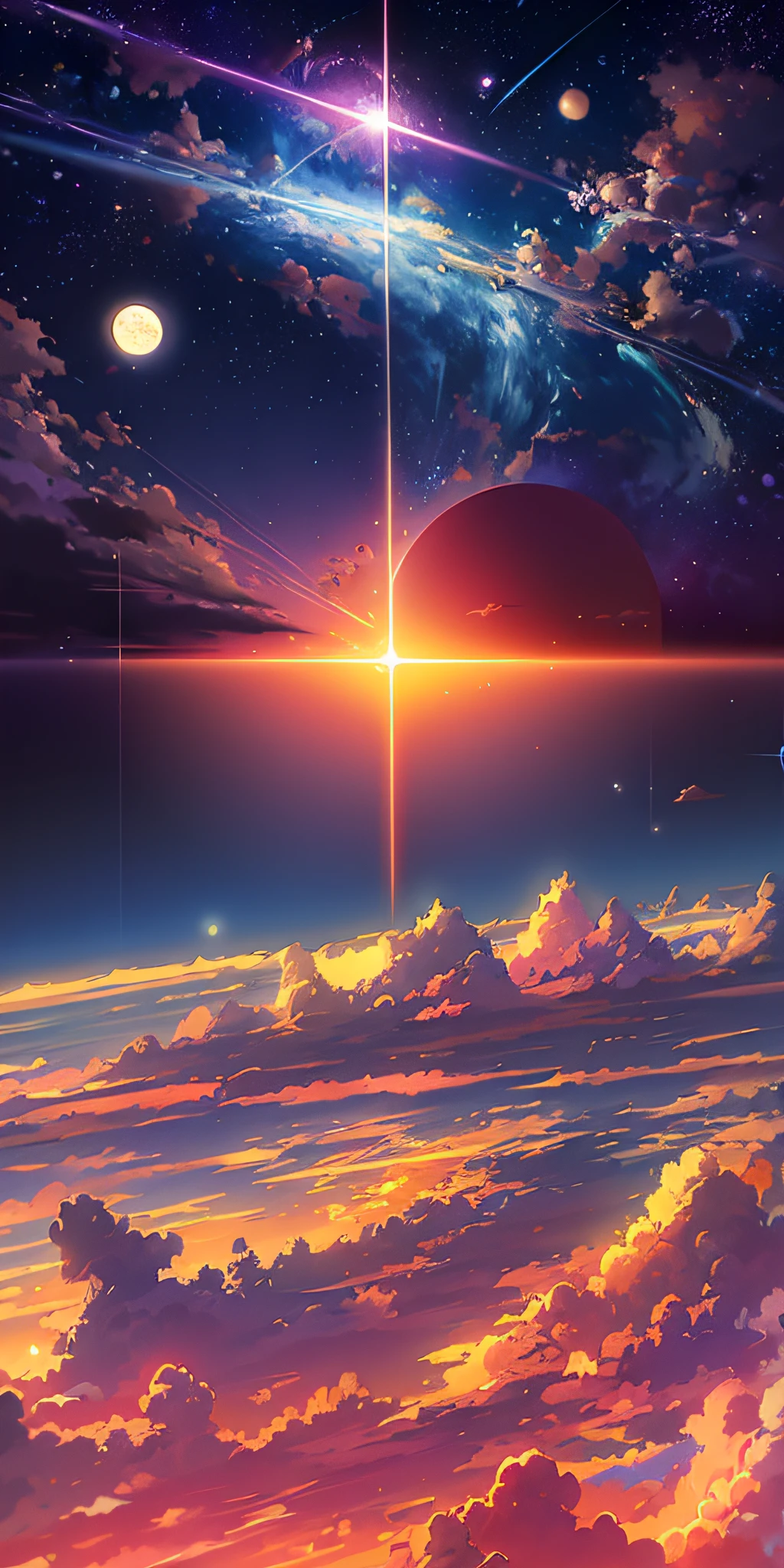 anime anime wallpapers with a view of the sky and stars, cosmic skies. by makoto shinkai, anime art wallpaper 4 k, anime art wallpaper 4k, anime art wallpaper 8 k, anime sky, amazing wallpaper, anime wallpaper 4 k, anime wallpaper 4k, 4k anime wallpaper, makoto shinkai cyril rolando, anime background art