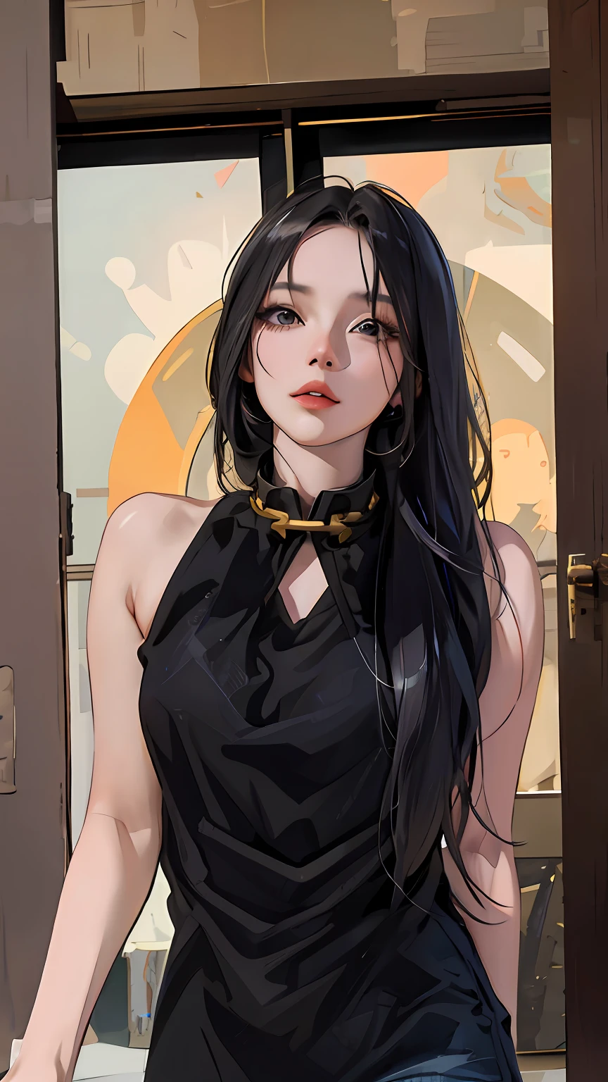 Realistic anime 3 D style, Anime style. 8K, anime realism style, realistic anime artstyle, Photorealistic anime,style of anime4 K, Guviz-style artwork, Casual pose，（（tmasterpiece，best qualtiy）），illustratio，Ultra-detailed 8K，Photorealsitic，Clear focus，A highly detailed，Professional lighting，Colorful detailed，Rainbow color BREAK factory super long shot，with light glowing，Complicated details，Shitu-mecha，1girl stands in front of the audience，Bigchest。