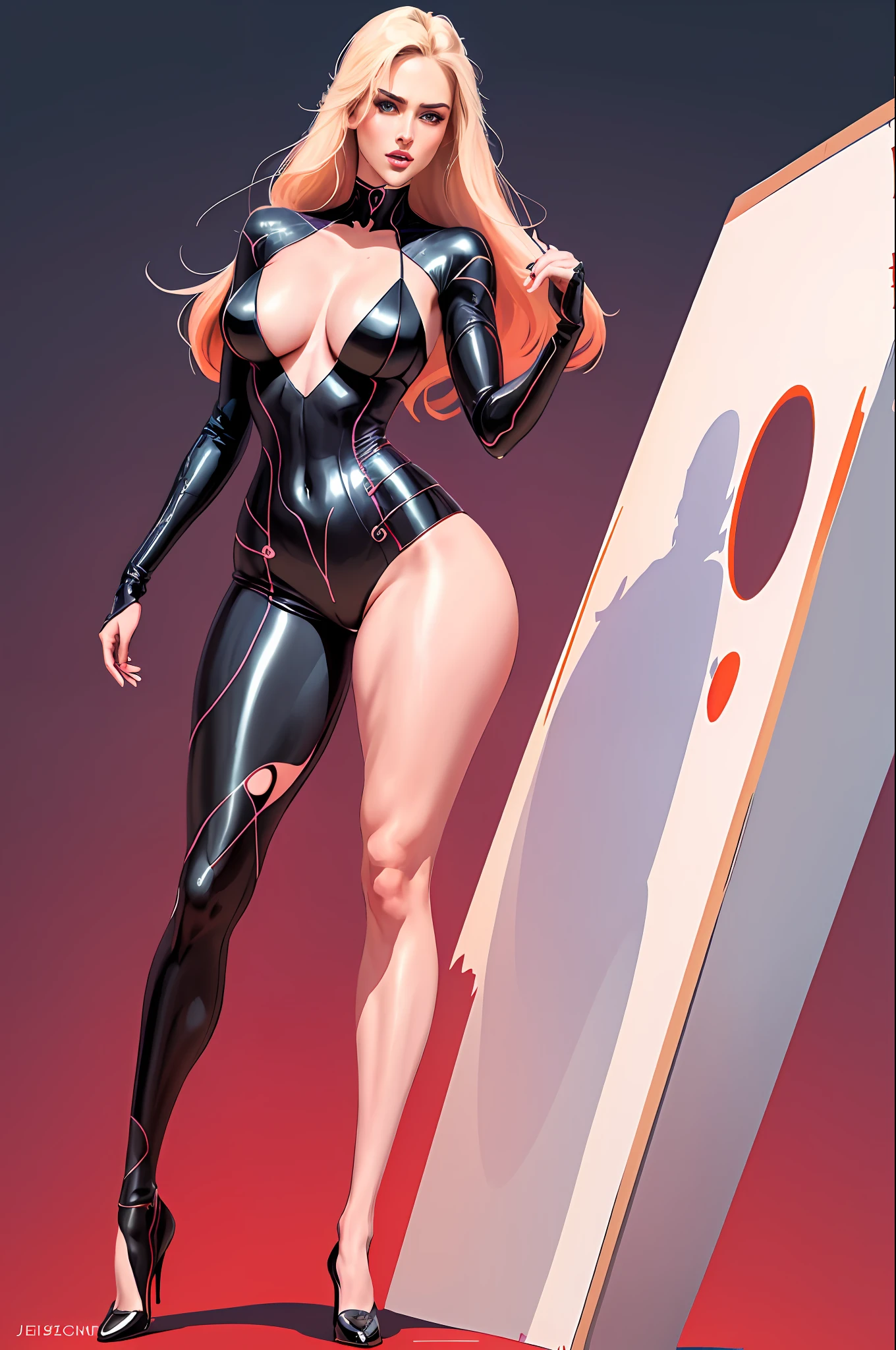 Illustration art,Whole body movement,Sexy woman in sexy clothes,Soprano Woman,Very cool facial expression,Gorgeous background,Great erotic art,painting art,Sexy art,Detailed body part details,long leges,Inspired by J.c.Ryan Decker,Epic European and American illustrations,Tall,The whole body is evenly sexy