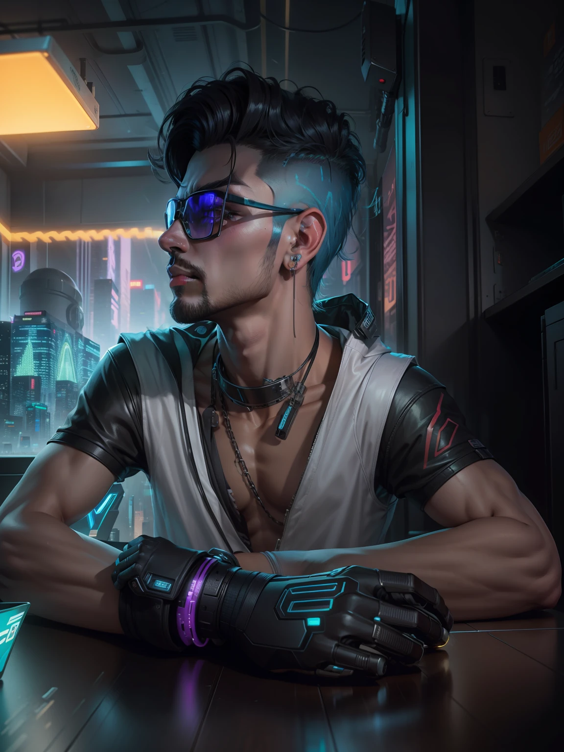 Change beckground cyberpunk handsome boy realistic fece 8k ultra