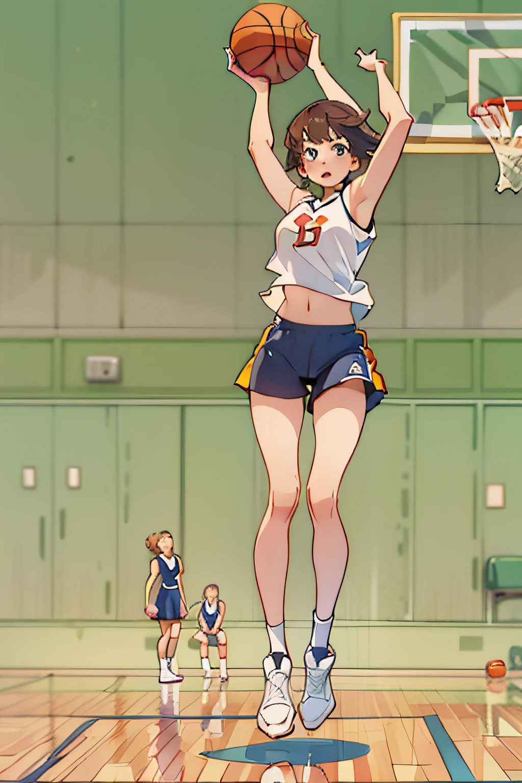 basketball, Jump Shoot, Girl 1, Short hair