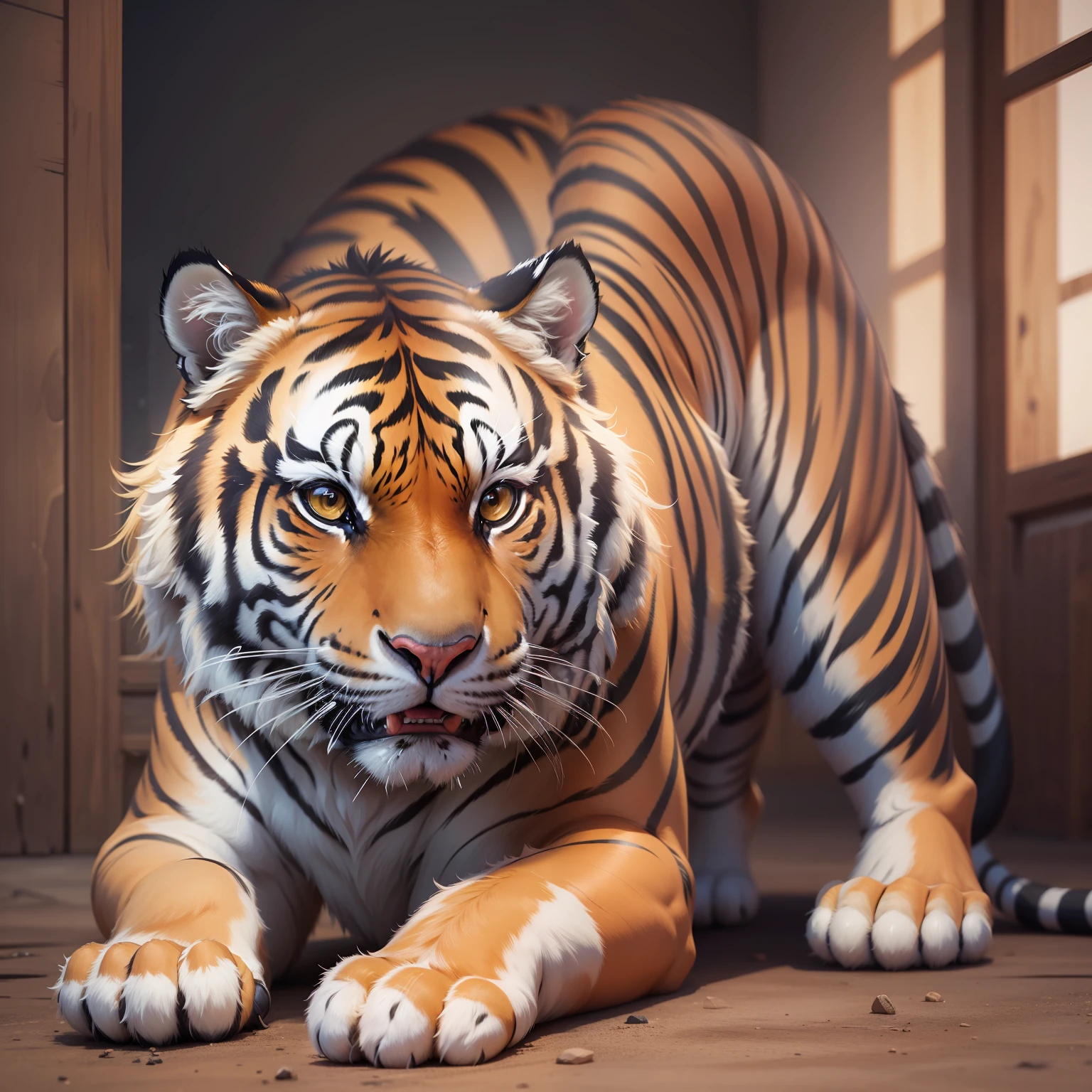 a tiger Tiere top-quality masterpiece 超A high resolution 8k