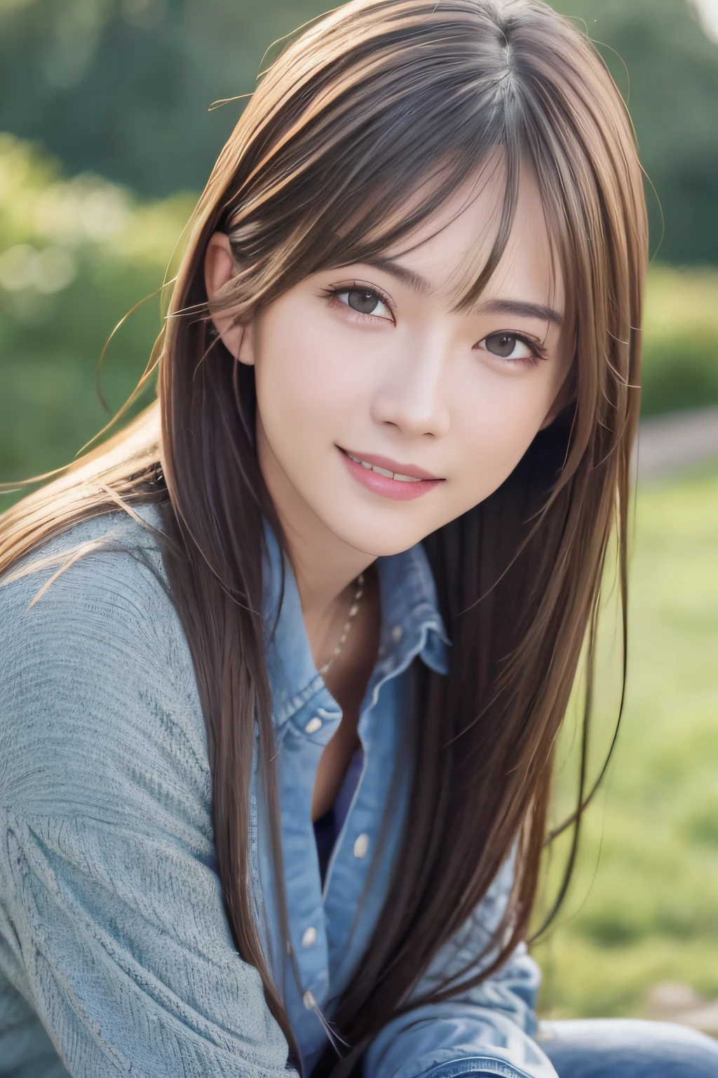 (RAW photo:1.2), (photorealistic:1.4),(masterpiece:1.3),(best quality:1.4),ultra high res,(detailed eyes),(detailed facial features),(detailed clothes features),HDR,8k resolution, solo focus, bangs, skin tight, (shiny skin),(slender girl),dreamlike,
(extreme detailed illustration),check commentary,commentary request,scenery,no text,
VirtualGirl-Aim,
1girl, full body,
cute, innocent,
(smile),