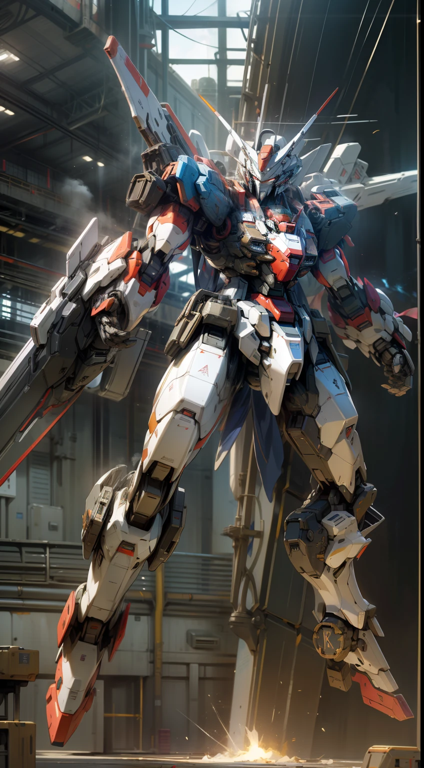 Surrealism, Ray Tracing, Photorealistic, UHD, High Detail, 32k, Best Quality, Textured Skin, Gundam Mecha, Flight, Funnel, Mecha Ship, Masterpiece, Best Quality, Mecha, Unmanned, (Full Body), (Black Mecha: 1.8), (Axisymmetric: 1.4), (HDR), (Movie Light: 1.1), White Eyes, Cool, Science Fiction, Fire, Universe, oversized shield, mecha man overlooking the background of the earth, with laser cannon beams, wars, conflicts, weapons in hand (has a huge weapon: 1.5),