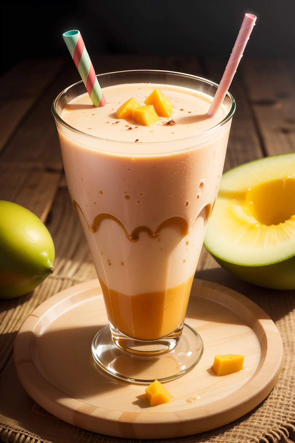 Mango smoothie with mango A cup