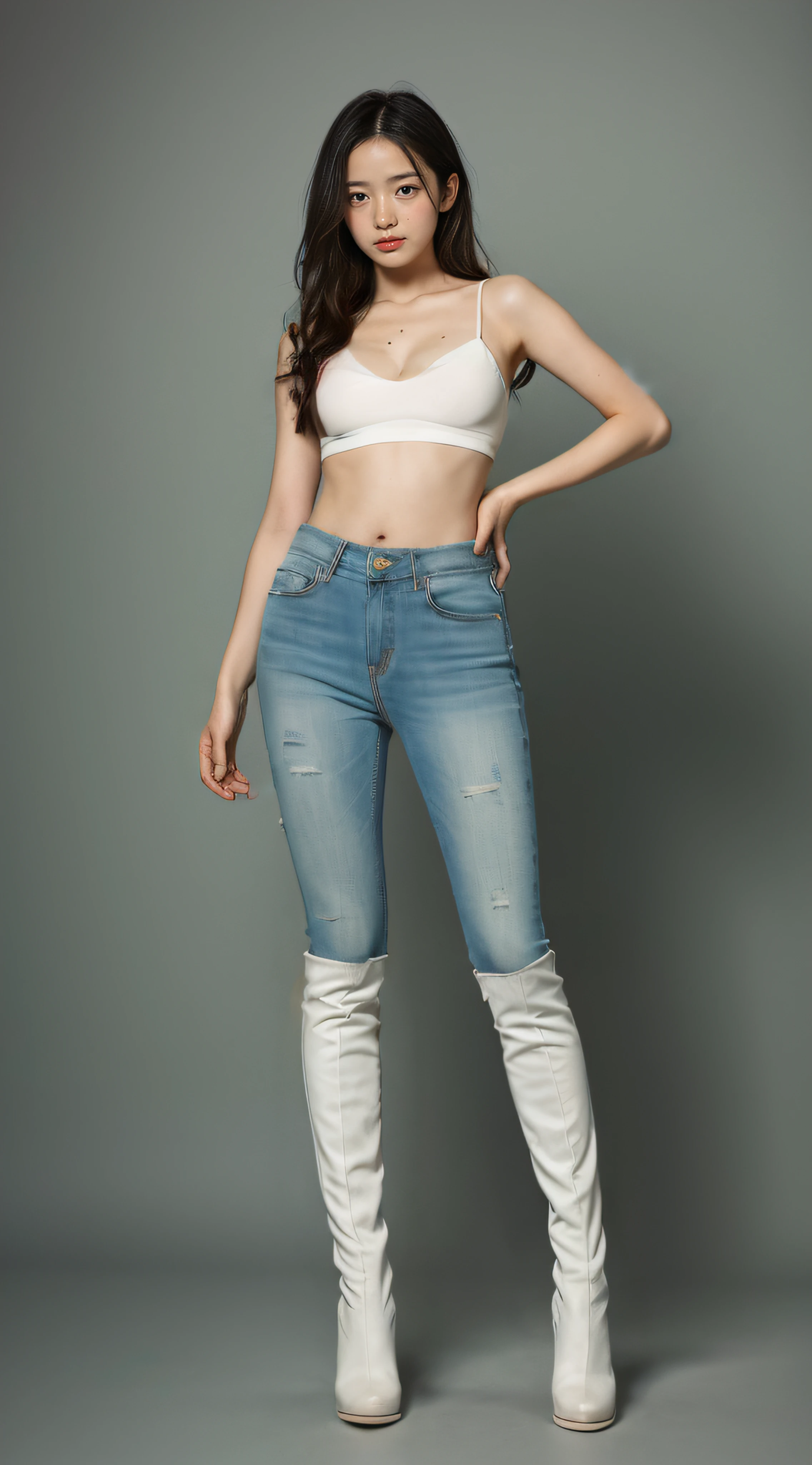 with fair skin,There are moles
