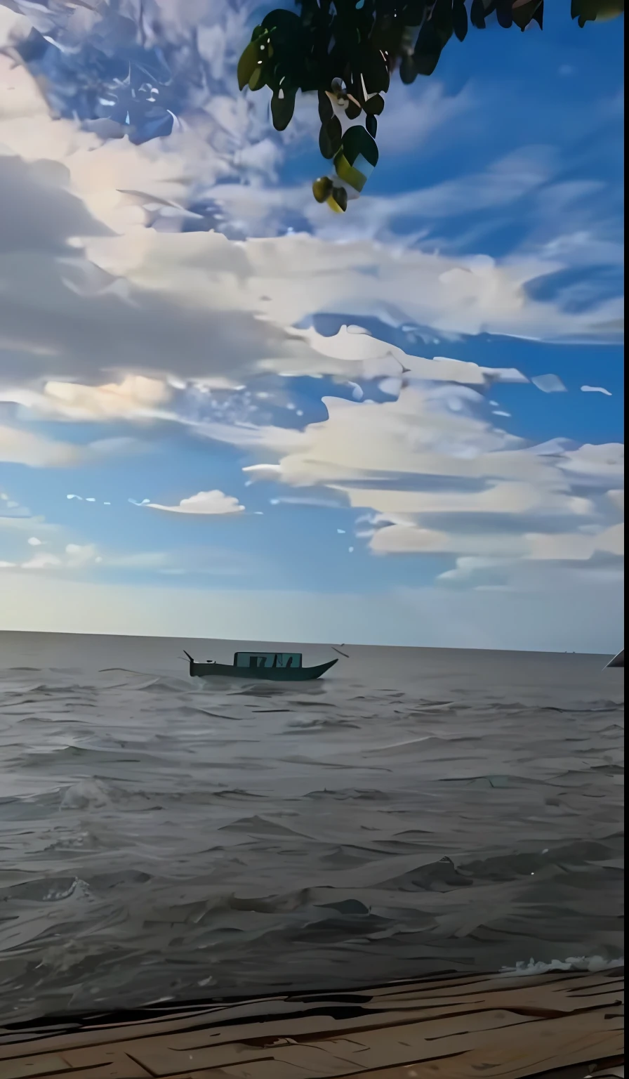 there is a boat that is out on the water in the ocean, the photo was taken from a boat, they are chasing a whale, the photo was taken from afar, video, 3 boat in river, video still, youtube video screenshot, sea monster looks like ship, small boat in foreground, on the sea, small boat in the foreground, boat in foreground