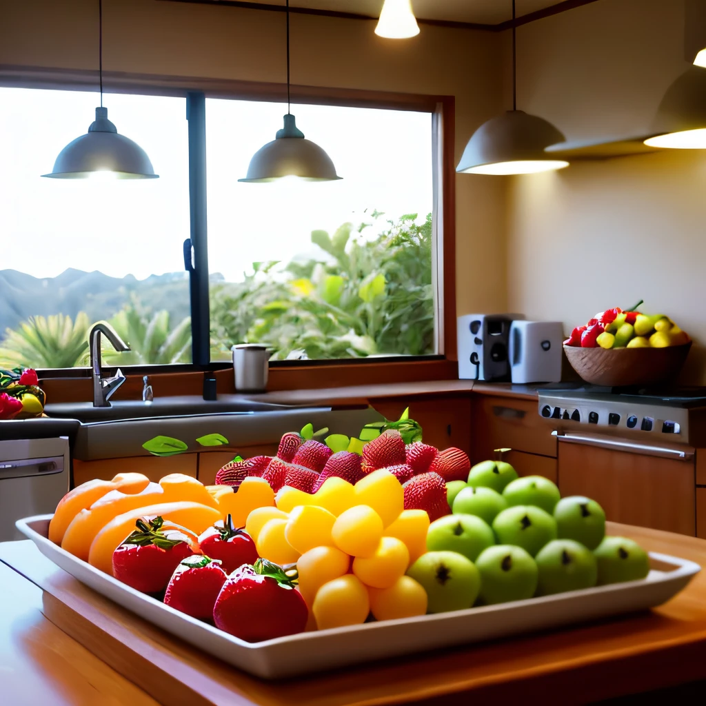 Fresh fruit,With Wanjia preferred text,casa,There are fruits,Have a family
