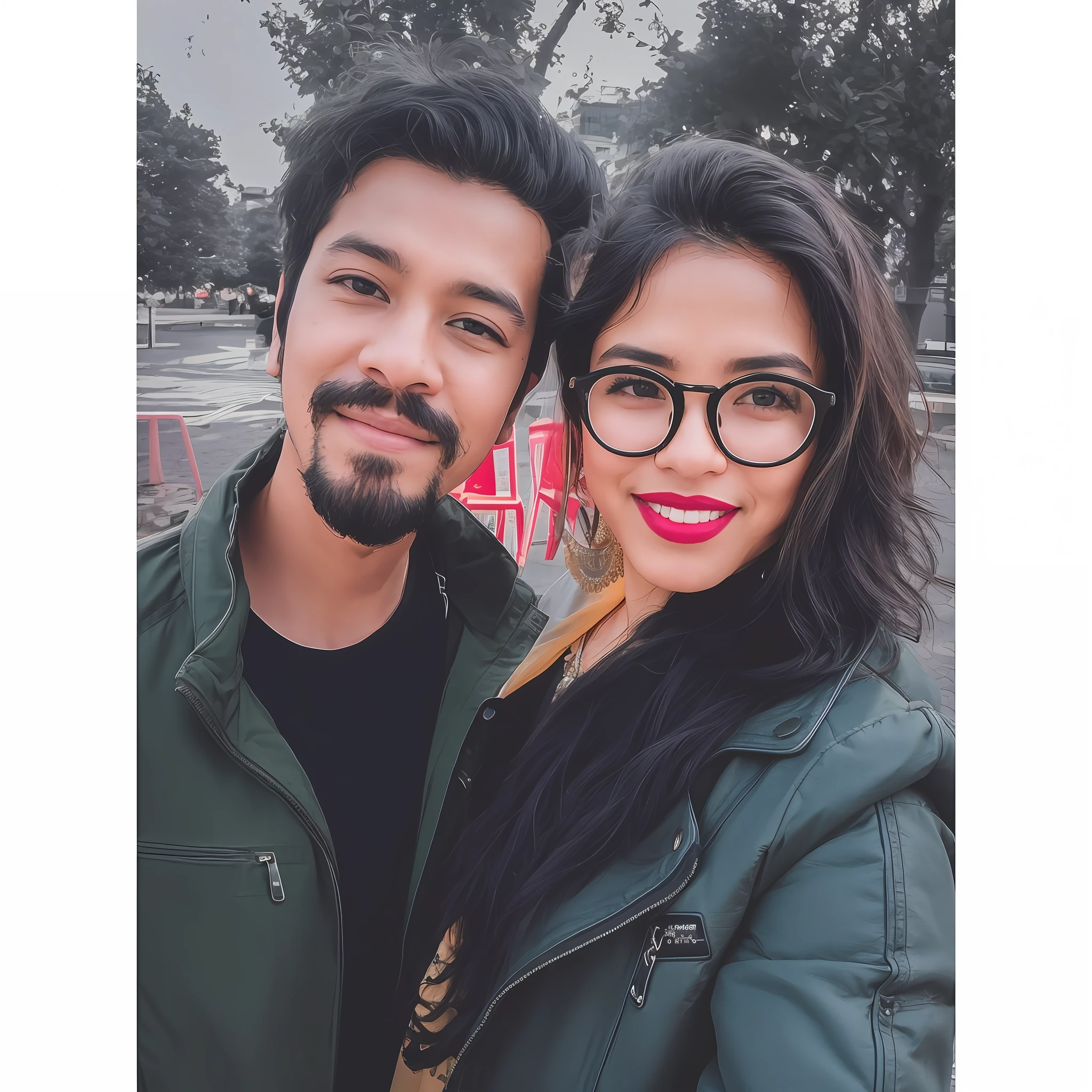 there is a man and woman posing for a picture together, lovely couple, shot on nikon z9, in love selfie, couple pose, candid picture, taken with canon eos 5 d mark iv, facebook post, photo taken with canon 5d, taken with sony alpha 9, shot on canon eos r 5, shot on canon eos r5, in city street