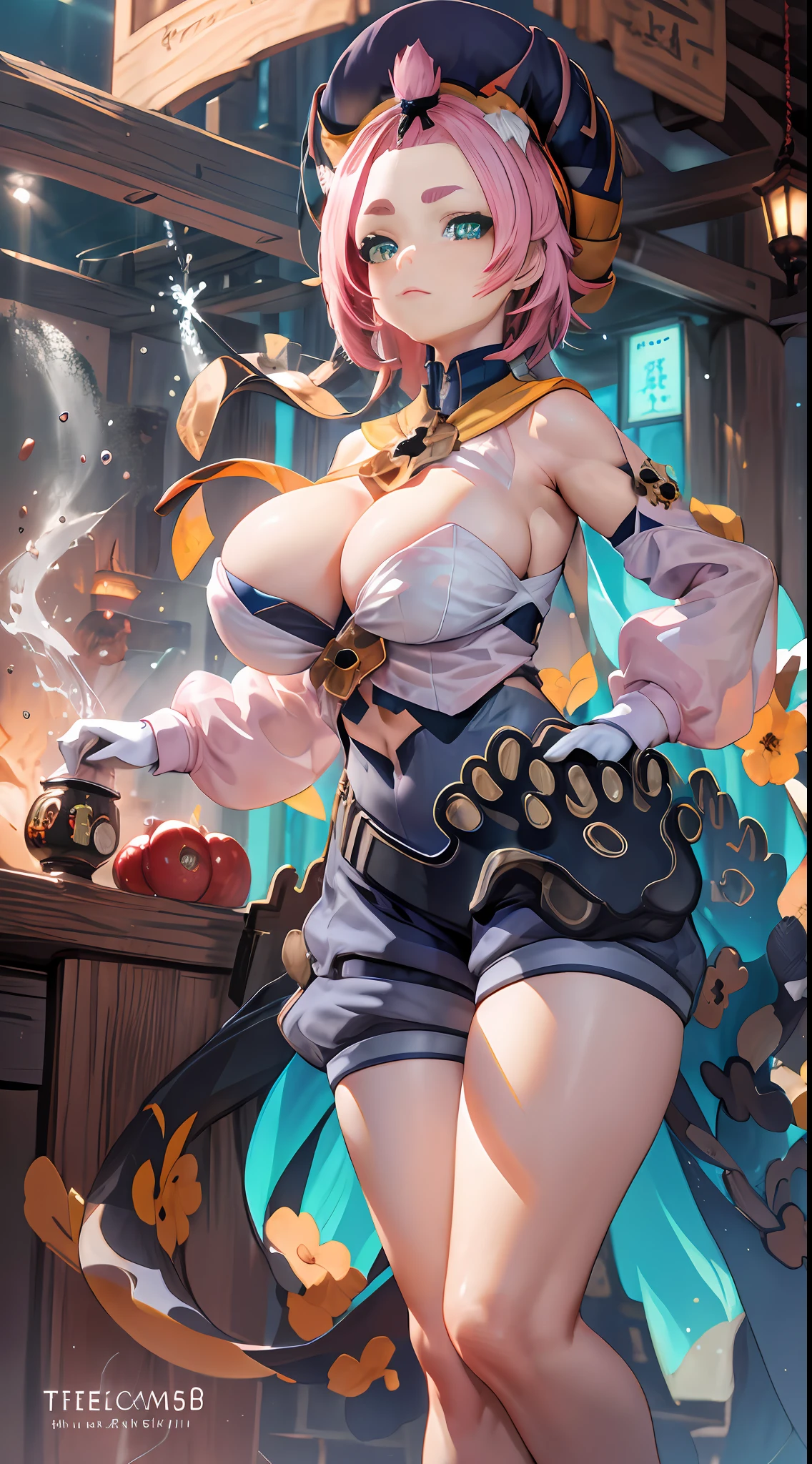 Diona Genshin Impact, full body, (NSTDA.:1.2), (10, best-quality, masterpiece: 1.4), ultra high resolution, (realistic, realistic: 1.48), 25 years old, Cute girl, , famous Japanese actress, huge breasts, blue eyes, head tilted, cowboy shot, from the front, looking at viewer, emotionless, beautiful lake, Zeiss 150mm F/ 2.8 Hasselblad, in court. Japanese, full body, feet, ultra wide angle