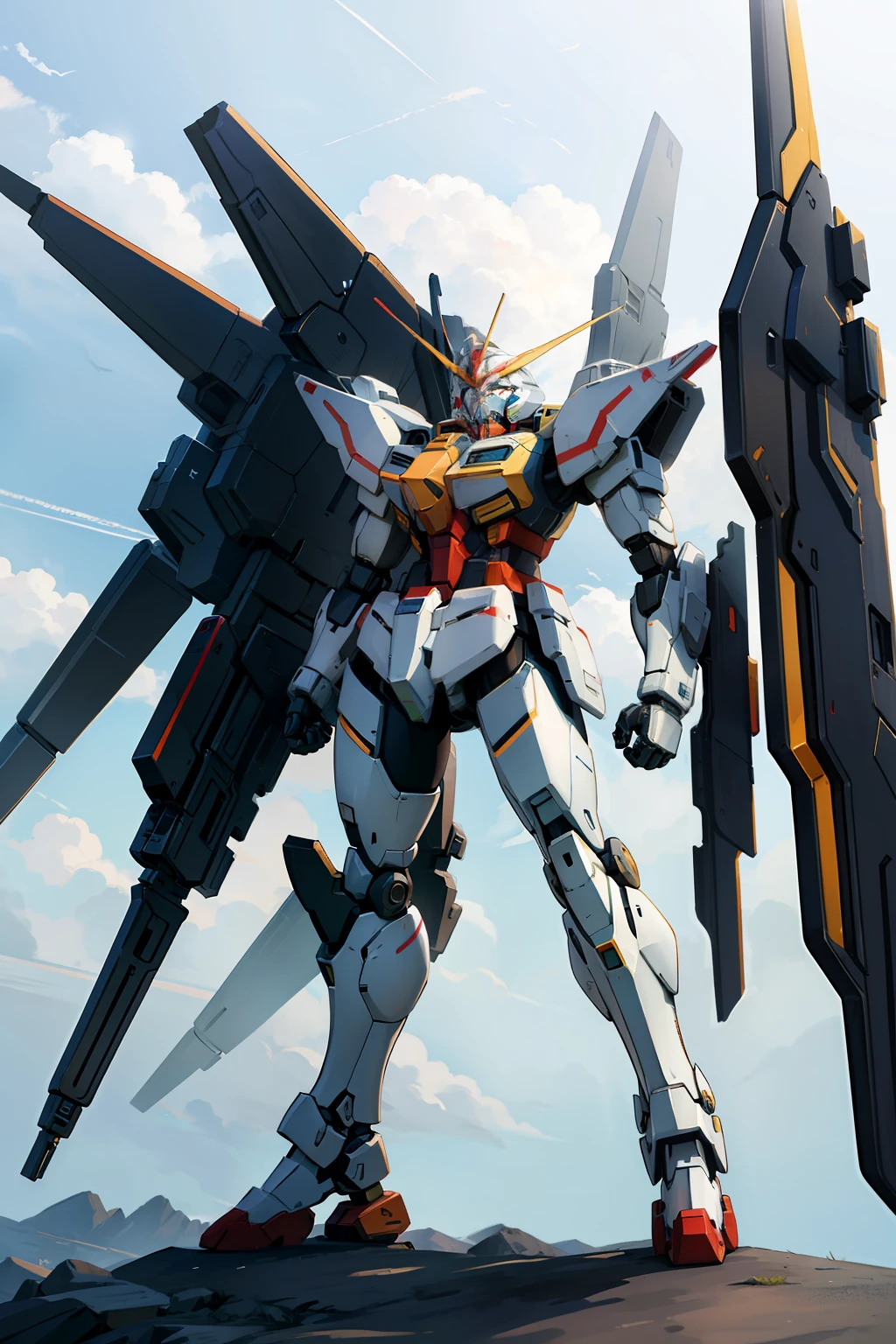 Anime Gundam mecha，large tall