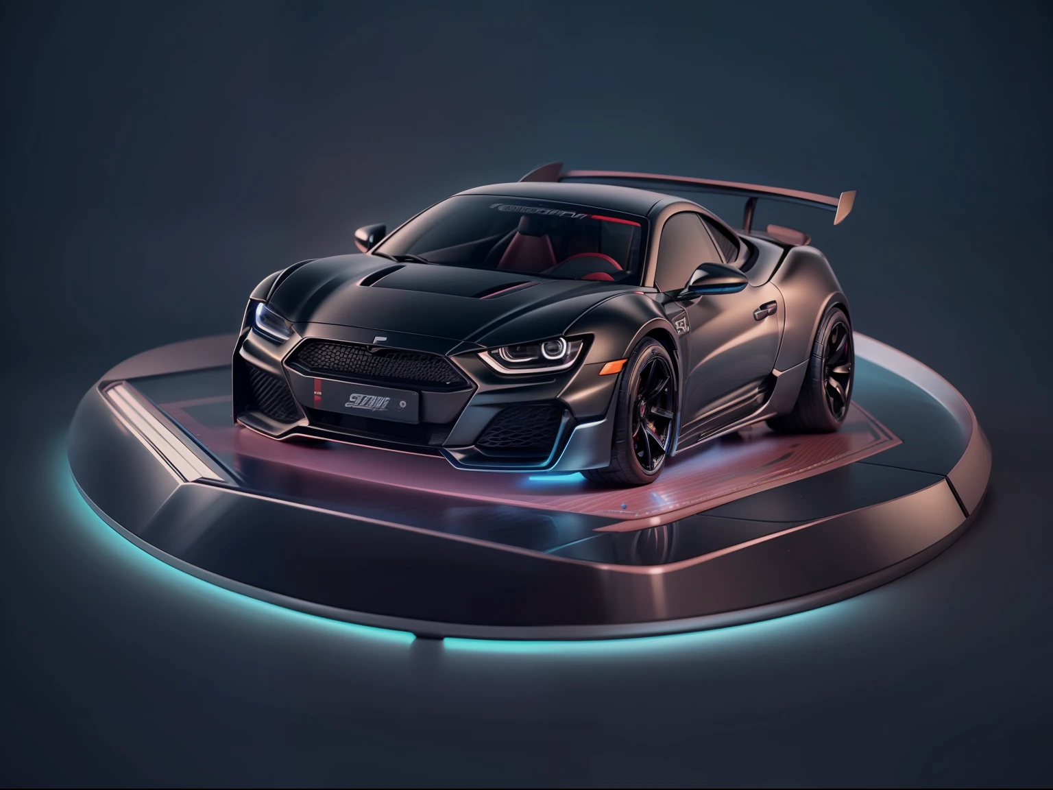 "(Blind box toy style:1.2),Metal toy sports car:1.2,cyber punk perssonage,dreamy glow,Clean,background inside dark,Matte style,circular base,(Global illumination,Ray traching,hdr,unreal render,reasonable design,high detal,Masterpiece,Best quality,hyper HD,Cinematic lighting)"