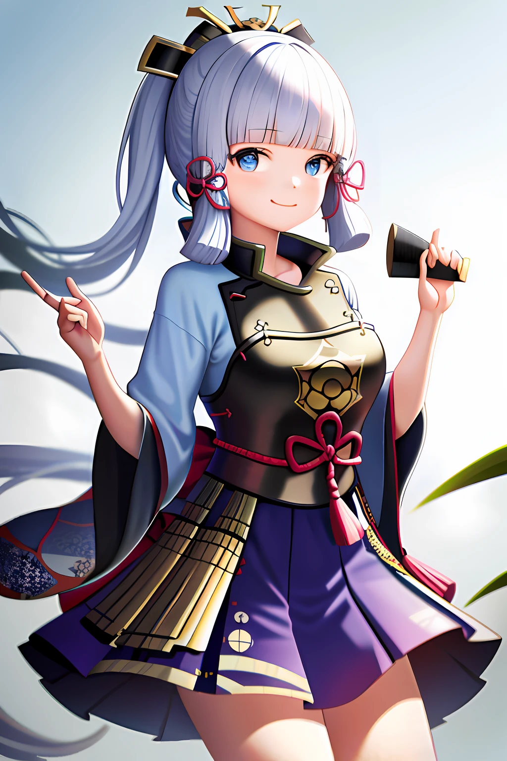 masterpiece, highres, best quality, 1girl solo, kamisato_ayaka, smile, kimono