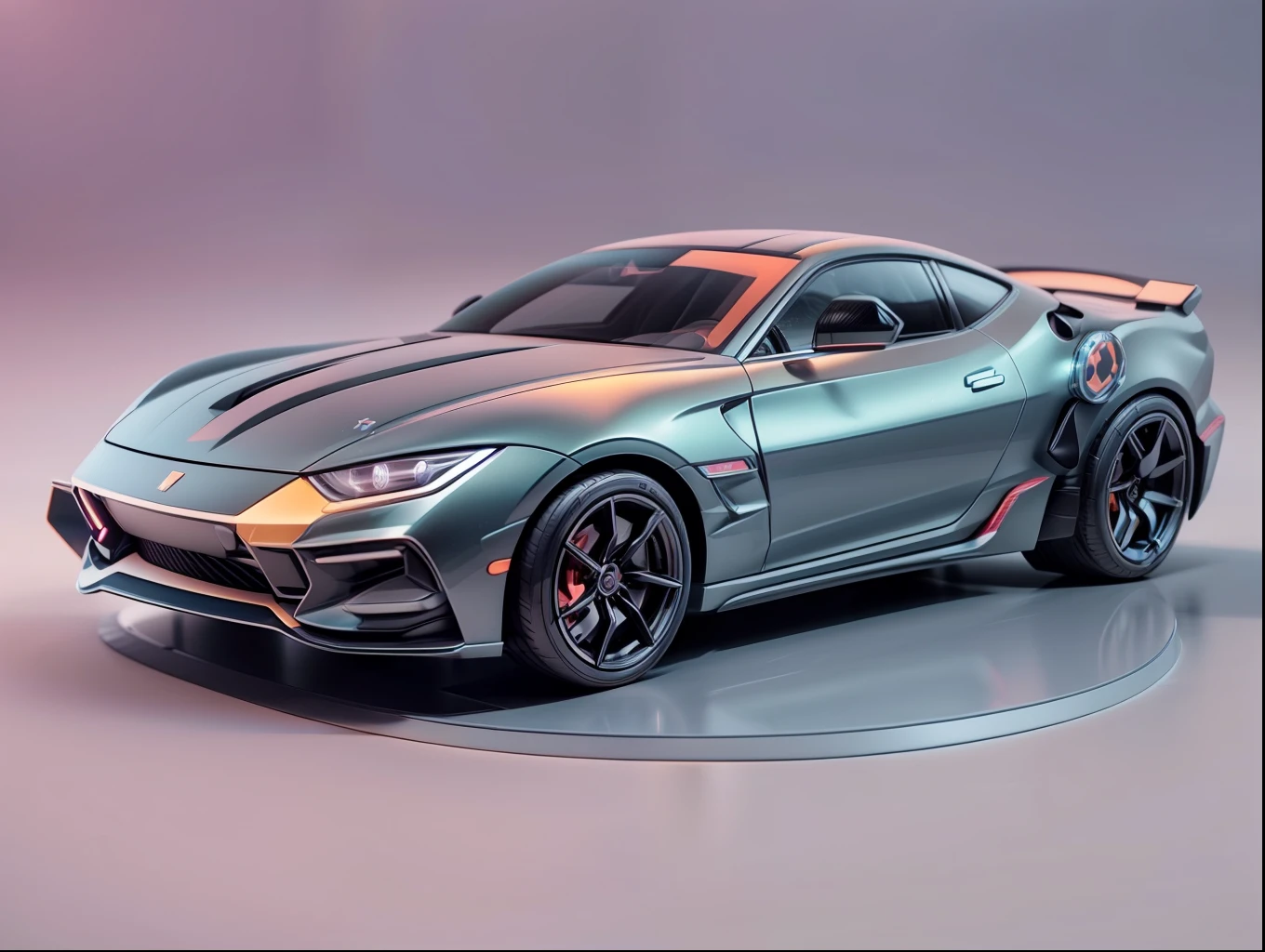 "(Blind box toy style:1.2),Metal toy sports car：1.2，cyber punk perssonage,dreamy glow,Clean,background inside dark,Matte style,circular base,(Global illumination,Ray traching,hdr,unreal render,reasonable design,high detal,Masterpiece,Best quality,hyper HD,Cinematic lighting)"
