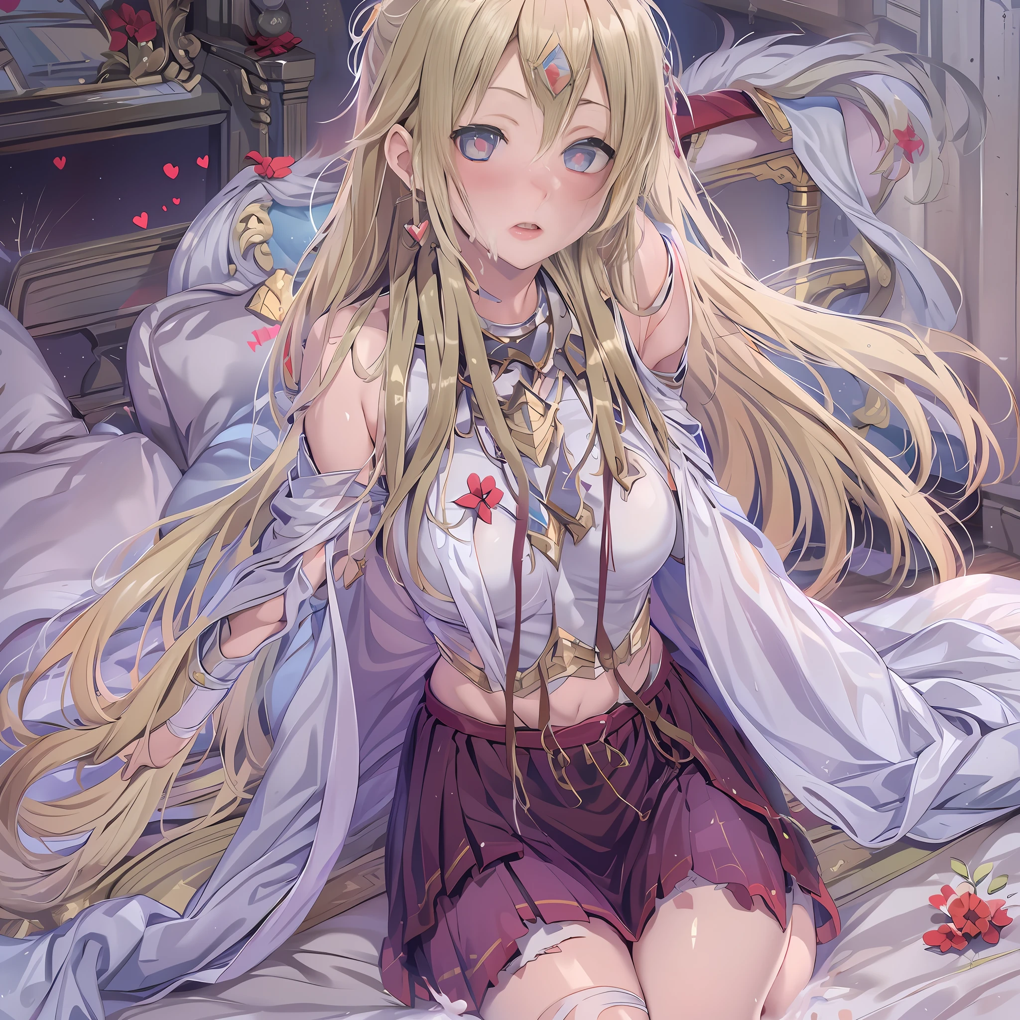 One girl,full bodyesbian, torn cloth, Spread legs, hand behind head, Underarms, 浴室, Frozen,Long hair,Heart-shaped pupils, Torn clothes, torn legwear, 裸露的女生,upper legs,Pathetic, cum on bodyl