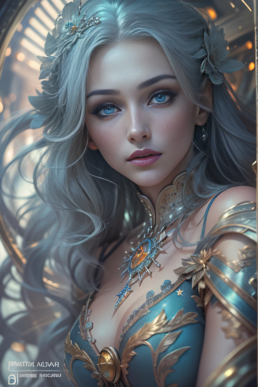 Absolutely stunning photos of a masterpiece of a gothic princess in a modern premium nightclub, Top quality, Best quality, offcial art, Beautiful and aesthetic:1.2 , 16K resolution, Amazingly detailed, Photorealistic, Enchanting art, ((Gravitational lensing)) ((Richness of knowledge)) ((Brain muscles)), ((Age of Aquarius)) Complex matrix free background, Close-up, ultra - detailed, trending on artstationh, Sharp focus, studio photo, Intricate details, Highly detailed, by Greg Rutkowski, Close-up, trending on artstationh, Sharp focus, studio photo, Intricate details, Highly detailed, by Greg Rutkowski, Complex and extremely realistic skin textures, Young Vera, Love magic, Profesional photogarpher, Crossing a deformed ocean，I will lie here with you，Stay in paradise. Caucasians, She is from Northern Europe, white pale skin, Blue eyes, She wears intricate mechanical artifacts.