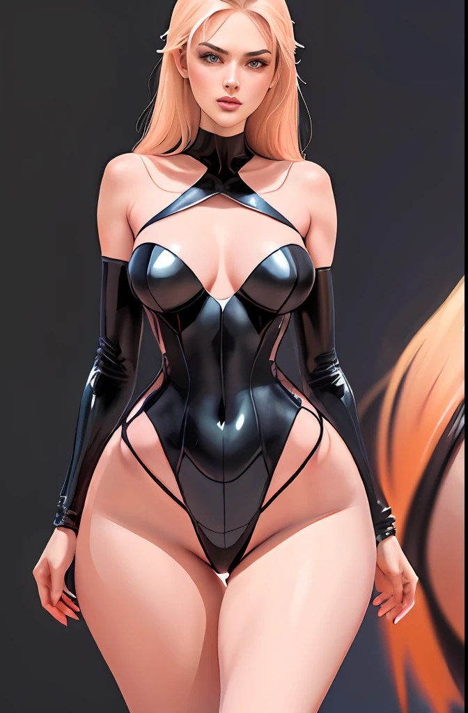 Illustration art,Whole body movement,Sexy woman in sexy clothes,Soprano Woman,Very cool facial expression,the sideview,facing away from the audience,Gorgeous background,Great erotic art,painting art,Sexy art,Detailed body part details,long leges,Inspired by J.c.Ryan Decker,Epic European and American illustrations,Tall,The whole body is evenly sexy