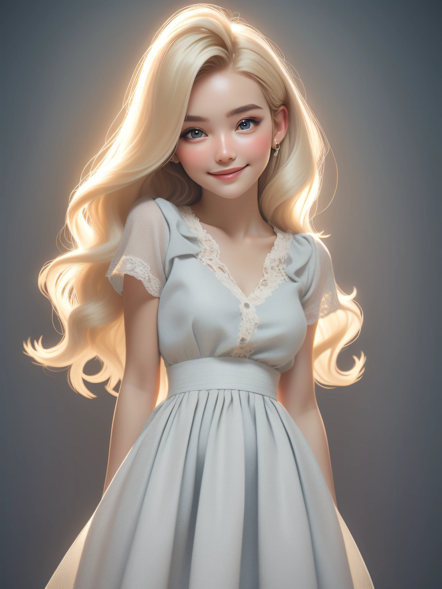 dynamic lighting, photograph of a (beautiful:1.3) (:1.3) (Scandinavian:0.9) (Russian:0.9) woman, sunny field, (cute:1.3), blonde hair, (pale skin:1.1), (soft smiling:1.1), detailed face, detailed gray eyes, detailed skin texture, mini red dress, on park, sun ray, by ilya kuvshinov, alessio albi, nina masic, sharp focus, natural lighting, subsurface scattering, f2, 35mm, film grain, (freckles:0.2), (skin imperfections:1.2), open pores, ornate,Luminism, cinematic lighting, wide shot, retina, textured skin, anatomically correct, best quality, award winning