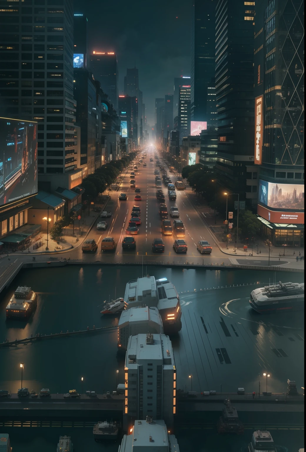 Giant mechs attack the city