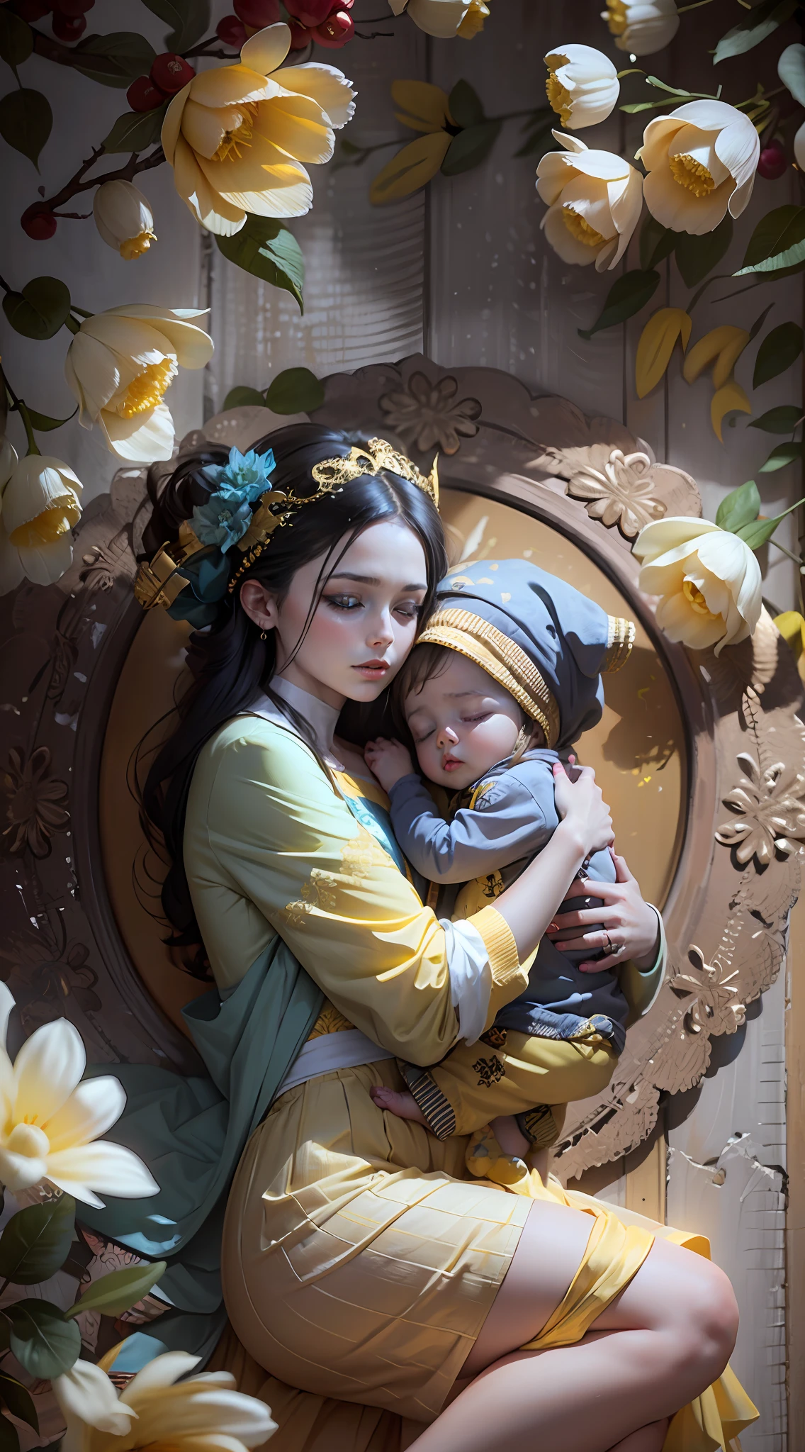 peaceful baby taking a nap with eyes gently closed