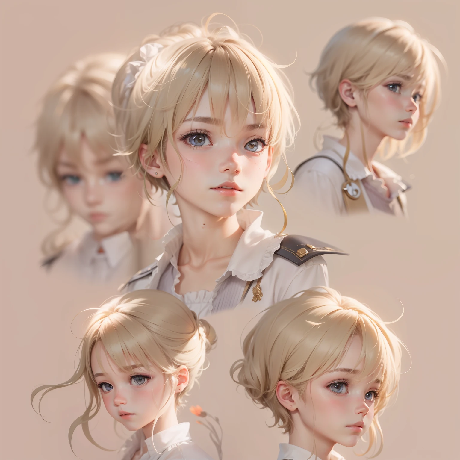 （expressions）lovely boy，A detailed face,simplebackground,short detailed hair