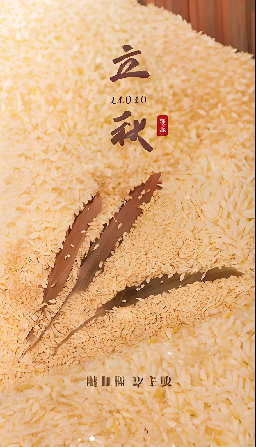 There is a picture of a rice field,There are squares with white space,Lots of wheat kernels,amarelo,Autumn feeling