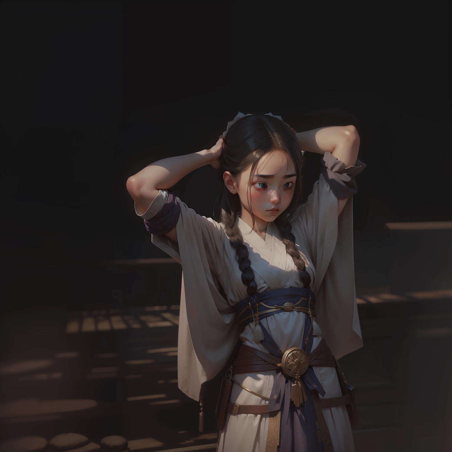 (1 girl: 1.3), solo, __body-parts__,
official art, Unity 8k wallpaper, super detailed, beauty and aesthetics, beauty, masterpiece, best quality, fantastic atmosphere, calm color palette, tranquil mood, soft shadows,
Priesthood of gods, charms, amulets familiarity, shrine maiden duties,