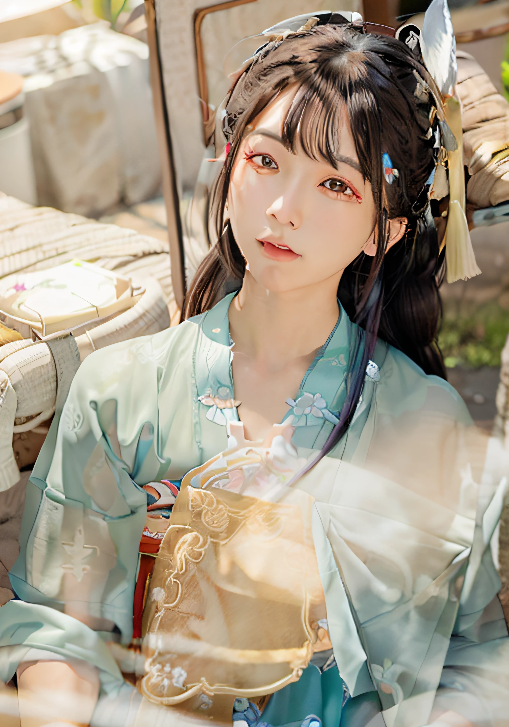 The Alatei woman sat in a chair，holding laptop, xintong chen, ruan jia beautiful!, Middle metaverse, Li Zixin, Xianxia, zeng fanzh, Chiba Yuda, jinyiwei, xision wu, wenfei ye